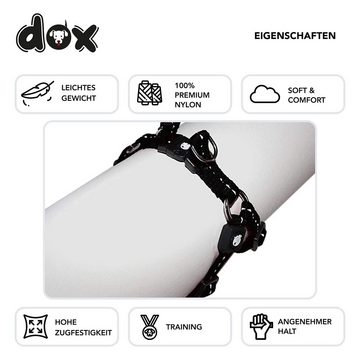 DDOXX Hunde-Geschirr DDOXX HUNDEGESCHIRR NYLON, Schwarz Xxs - 1,0 X 26-35 Cm Nylon