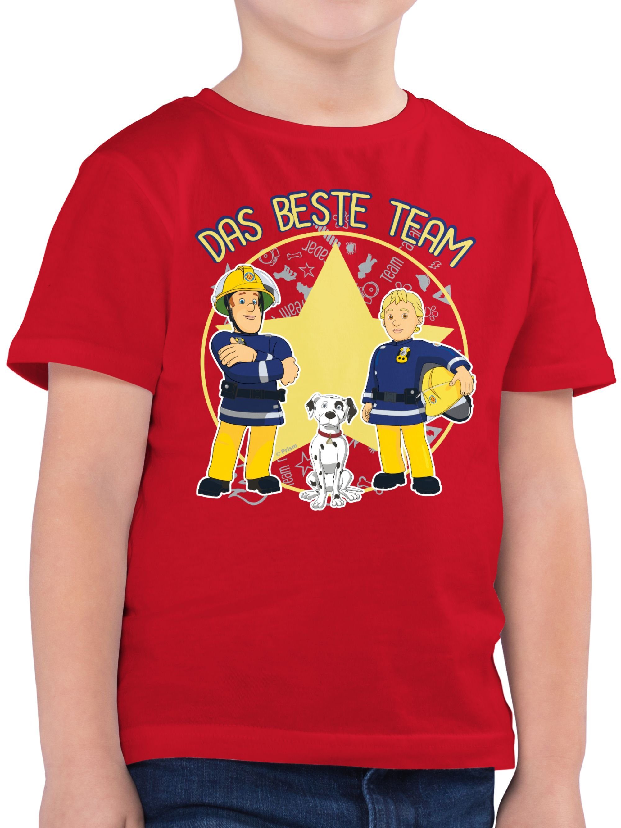 Rot Shirtracer Team - Jungen Das Schnuffi 1 Feuerwehrmann T-Shirt Sam, & Sam Penny beste