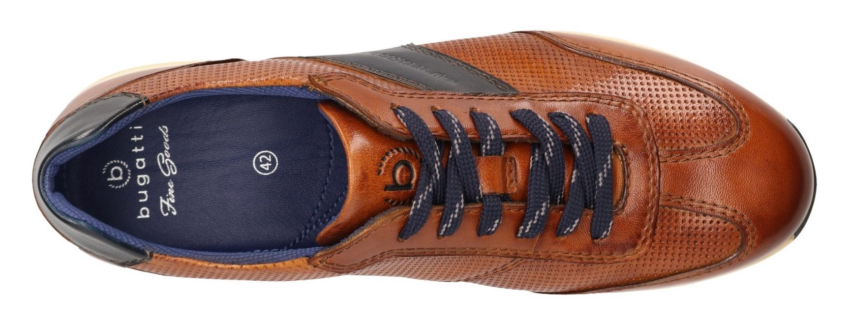 bugatti Slip-On Sneaker, Halbschuh, Slipper, Businessschuh mit Kontrastbesatz