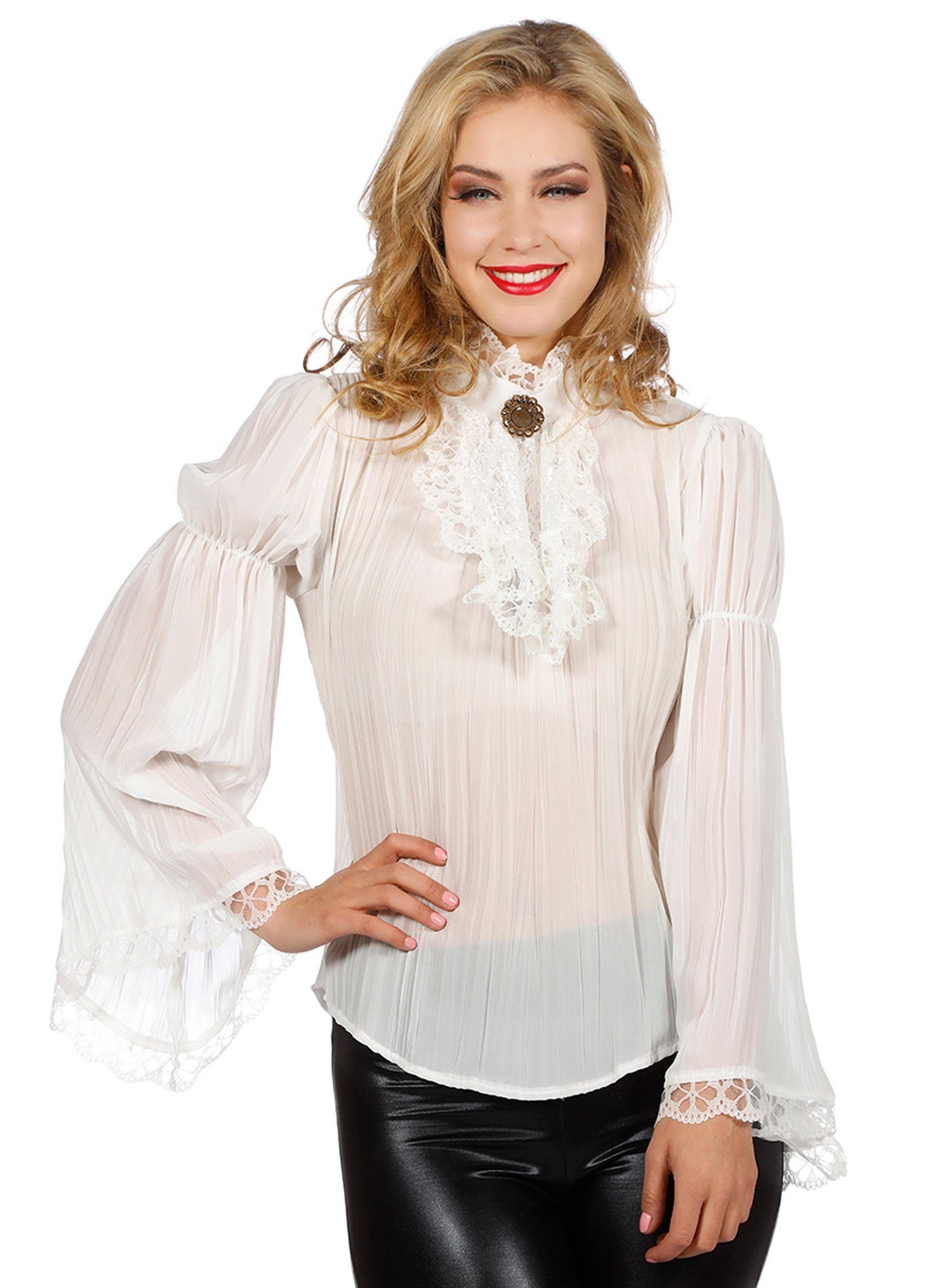 Metamorph Vampir-Kostüm Barock Bluse cremeweiß, Bezaubernde Bluse für Pirat günstig online kaufen