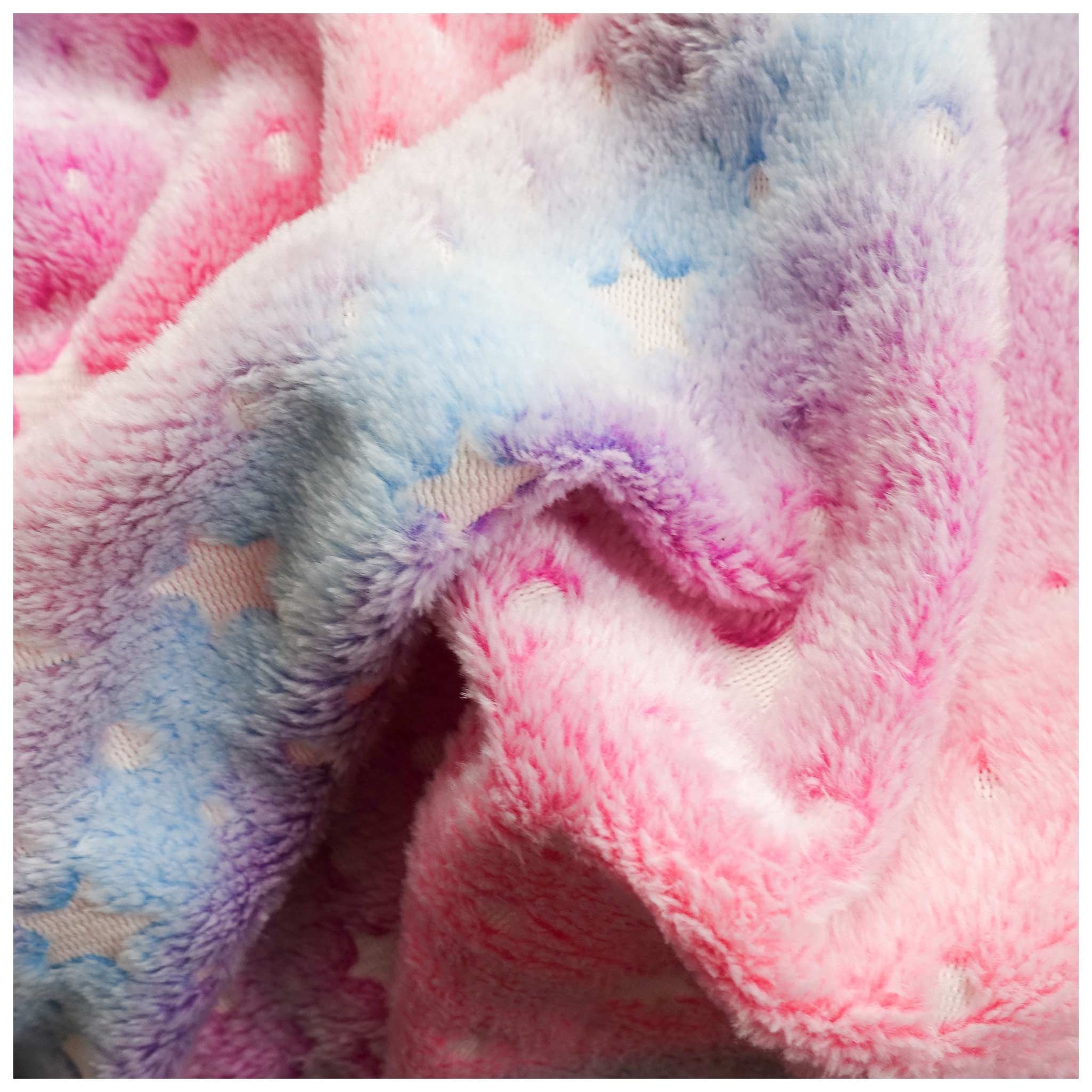 Thumbnail - maDDma Stoff Wellness Fleece Sternenhimmel Glow in the Dark Zuschnitt ab 1x1,65m, mehrfarbig 1