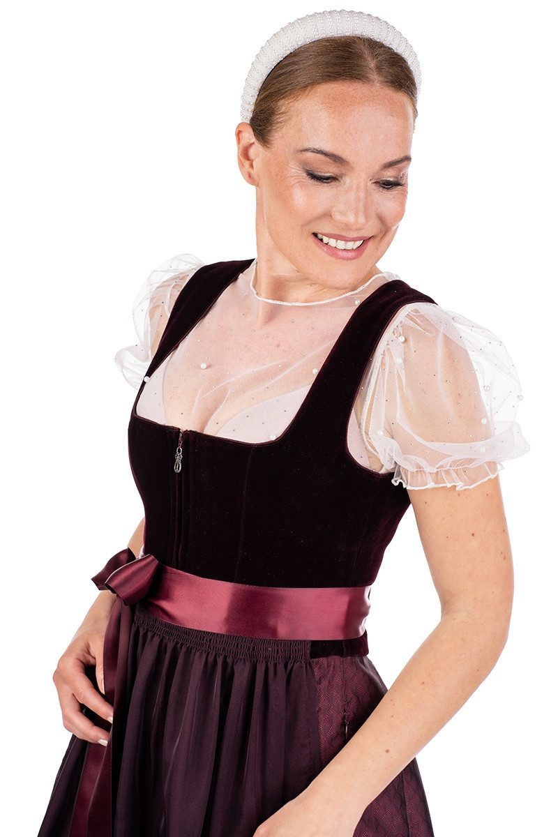 Dirndl Samtdirndl 2tlg. - BIDINGEN - pflaume