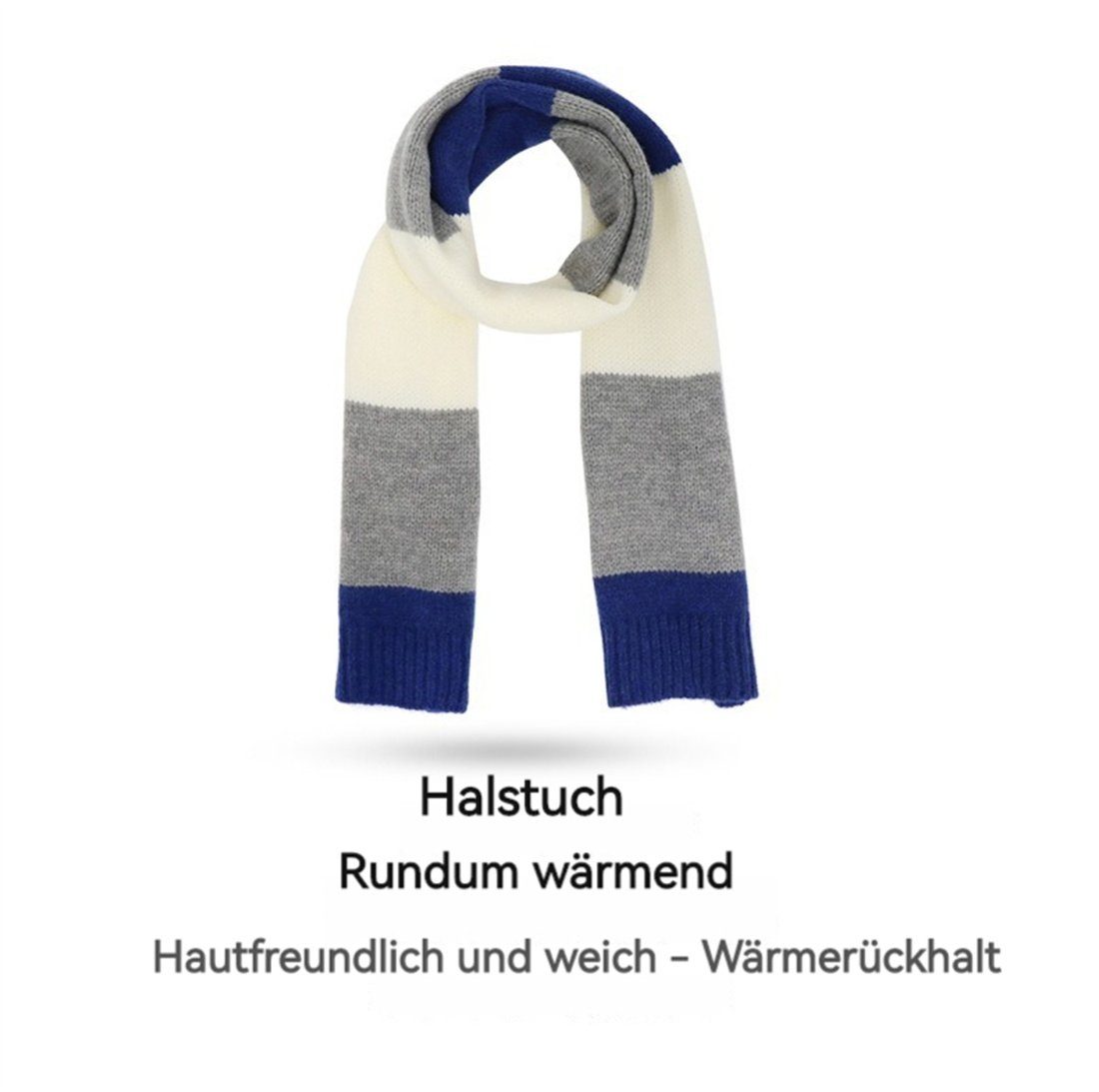 Handschuhe Schal Gelb Winter Bunte 3er Weiß DÖRÖY Wollmütze, + Strickmütze Mütze Set Warme Modische