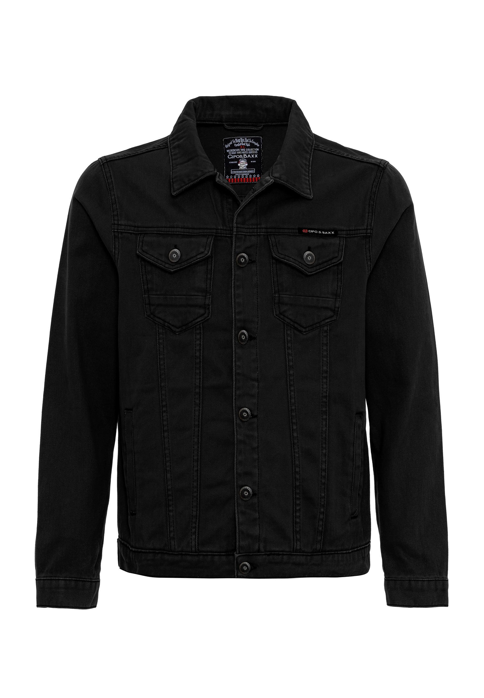 Cipo & Baxx Jeansjacke CJ289 mit Knopfleiste