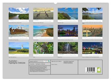 CALVENDO Wandkalender Australien - Highlights Ostküste (Premium, hochwertiger DIN A2 Wandkalender 2023, Kunstdruck in Hochglanz)