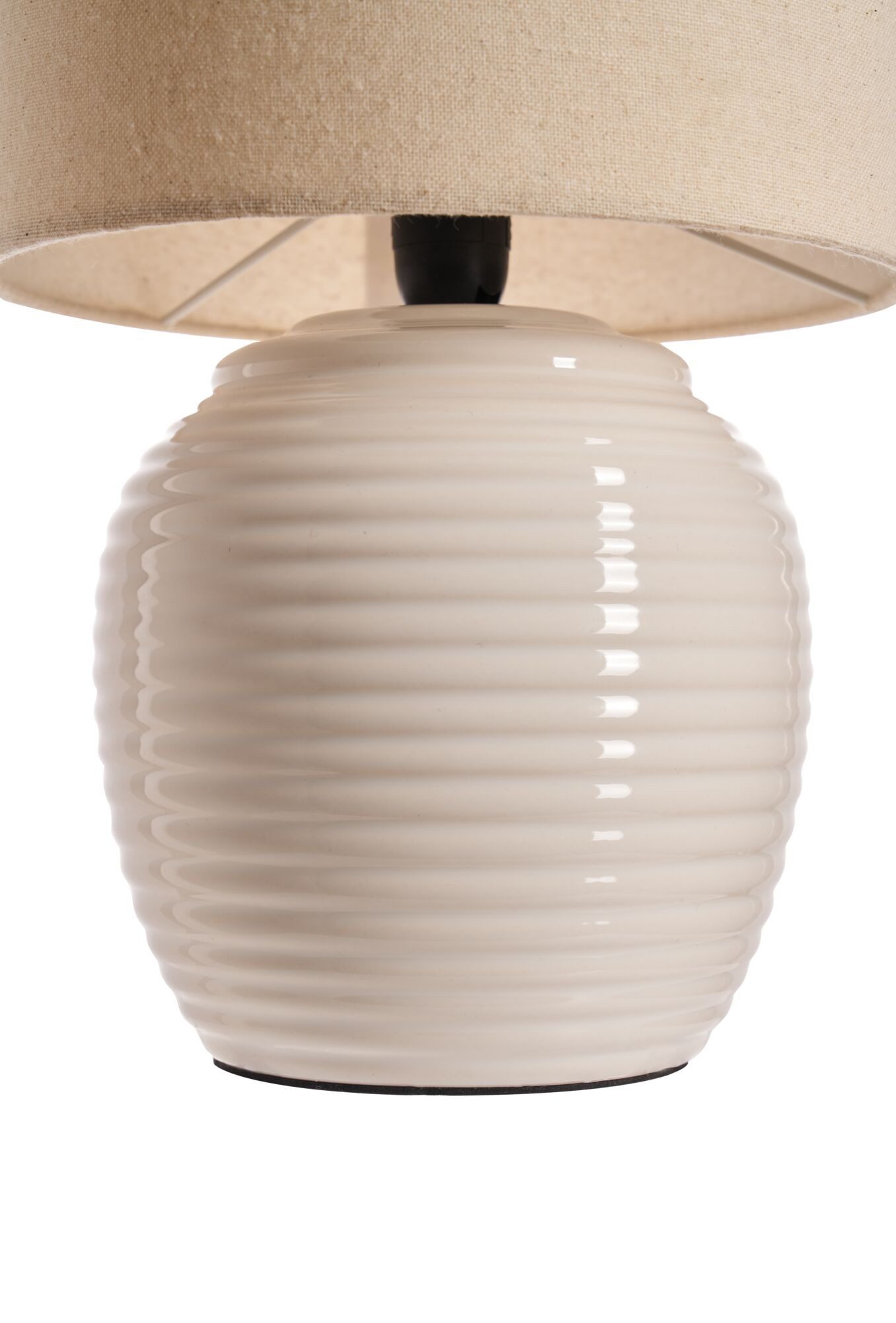 Pauleen Tischleuchte Lovely Charm max.20W E14 Beige/Creme 230V Stoff/Keramik, Ein-/Ausschalter, ohne Leuchtmittel, IP20