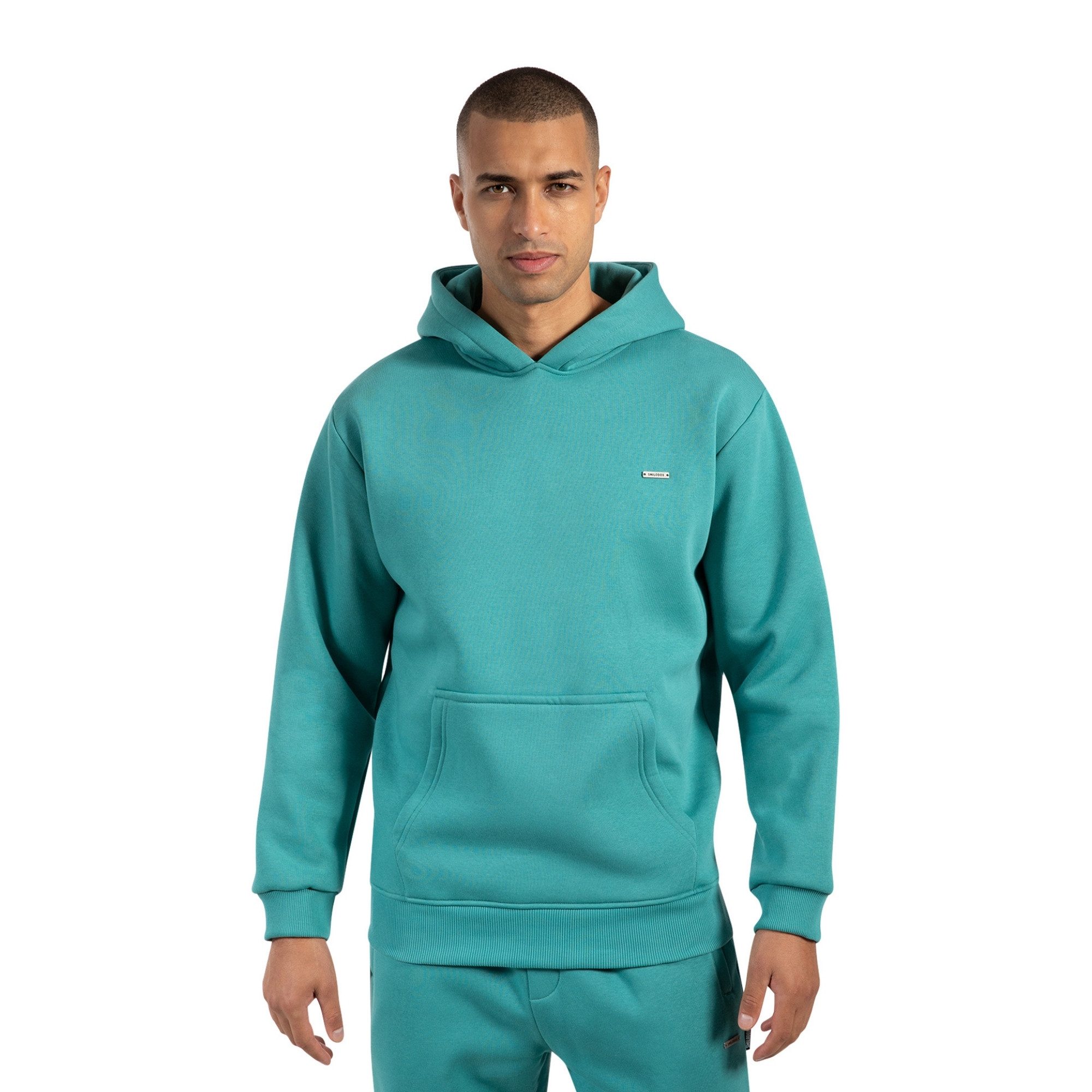 Hoodie Ilyas, Regular Fit Kapuzen Pullover, weicher Stoff, Metallabel