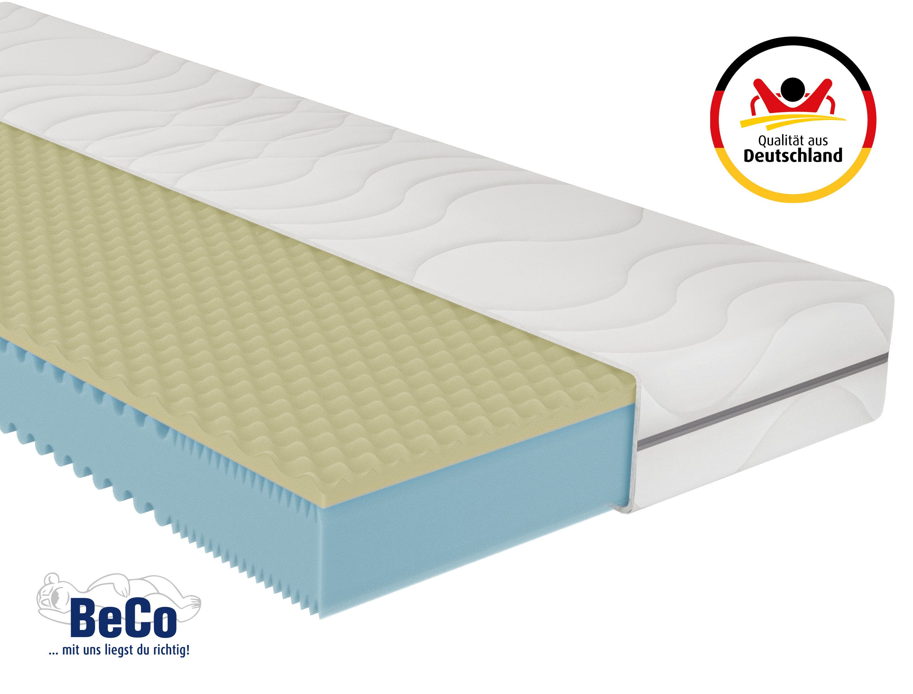 Visco-Matratze Nightstyle Visko Matratze 90x200, 100x200, 140x200 cm, Beco, 17 cm hoch, Matratze, 90x200 cm (H3) von Stiftung Warentest getestet