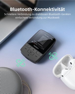 Yoton MP3-Player (64 GB, Bluetooth, Sport Musik Player mit FM Radio, Tonbandgerät, E-Book)