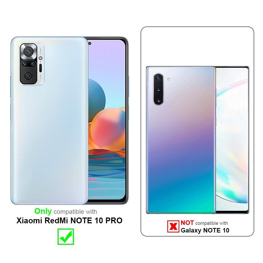 Cadorabo Handyhülle für Xiaomi RedMi NOTE 10 PRO Hülle Xiaomi RedMi NOTE 10 PRO, Flexible Hülle TPU Silikon Schutzhülle Back Cover Case