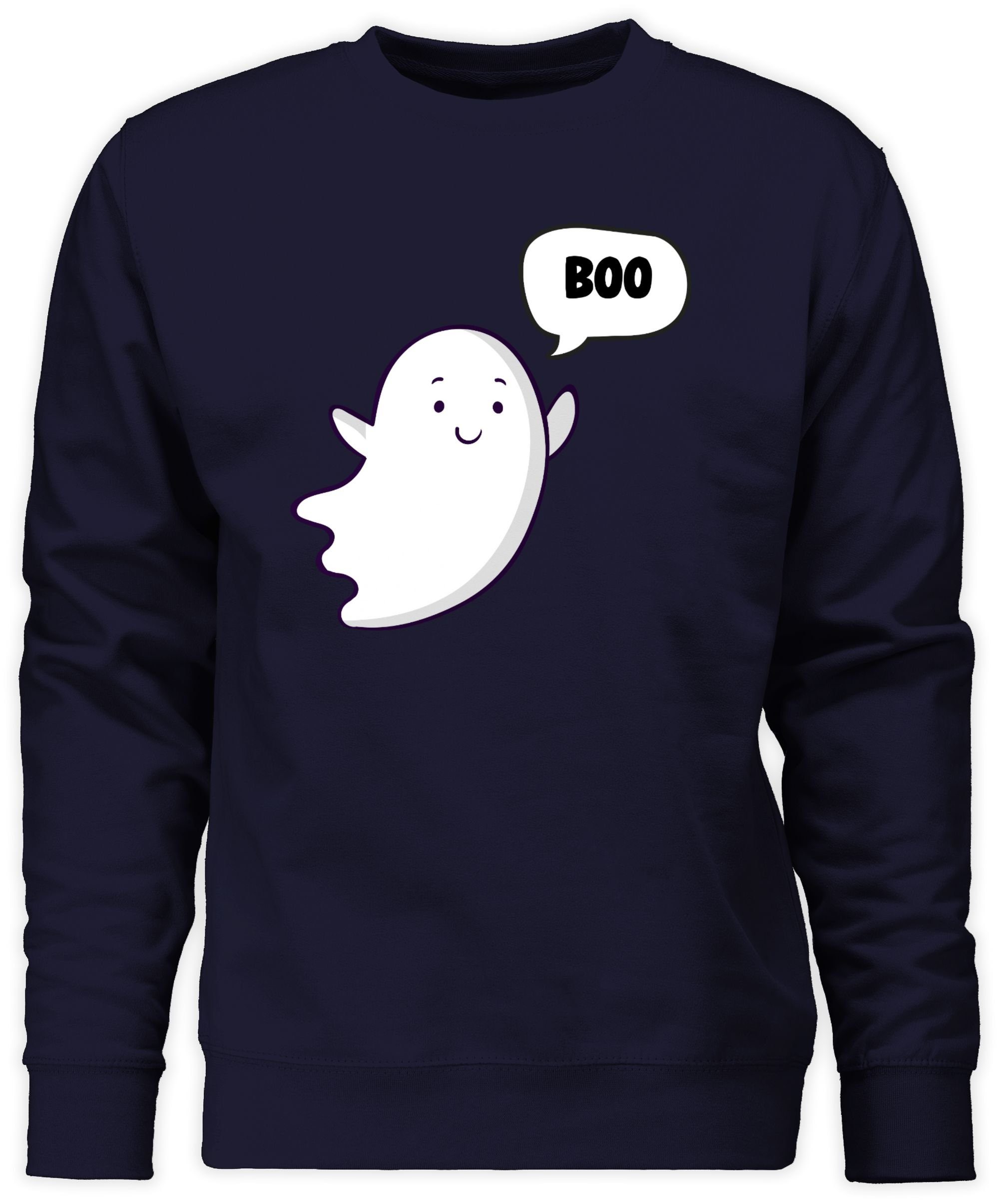 Halloween Gespenst (1-tlg) Dunkelblau Ghost Shirtracer Kostüme Sweatshirt Geister Geist Süßer 3 Herren kleiner