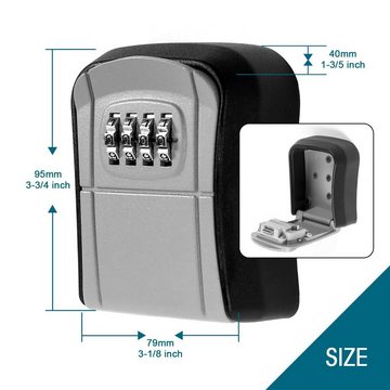 ACROMA Schlüsselkasten Acroma 2-Pack sicherheits Schlüsselboxen Security 4-Digit