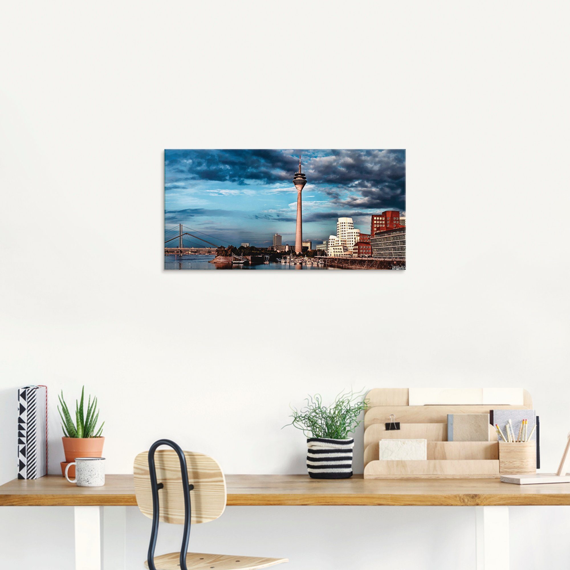 Artland Glasbild »Düsseldorf Skyline I«, Deutschland (1 Stück)-HomeTrends