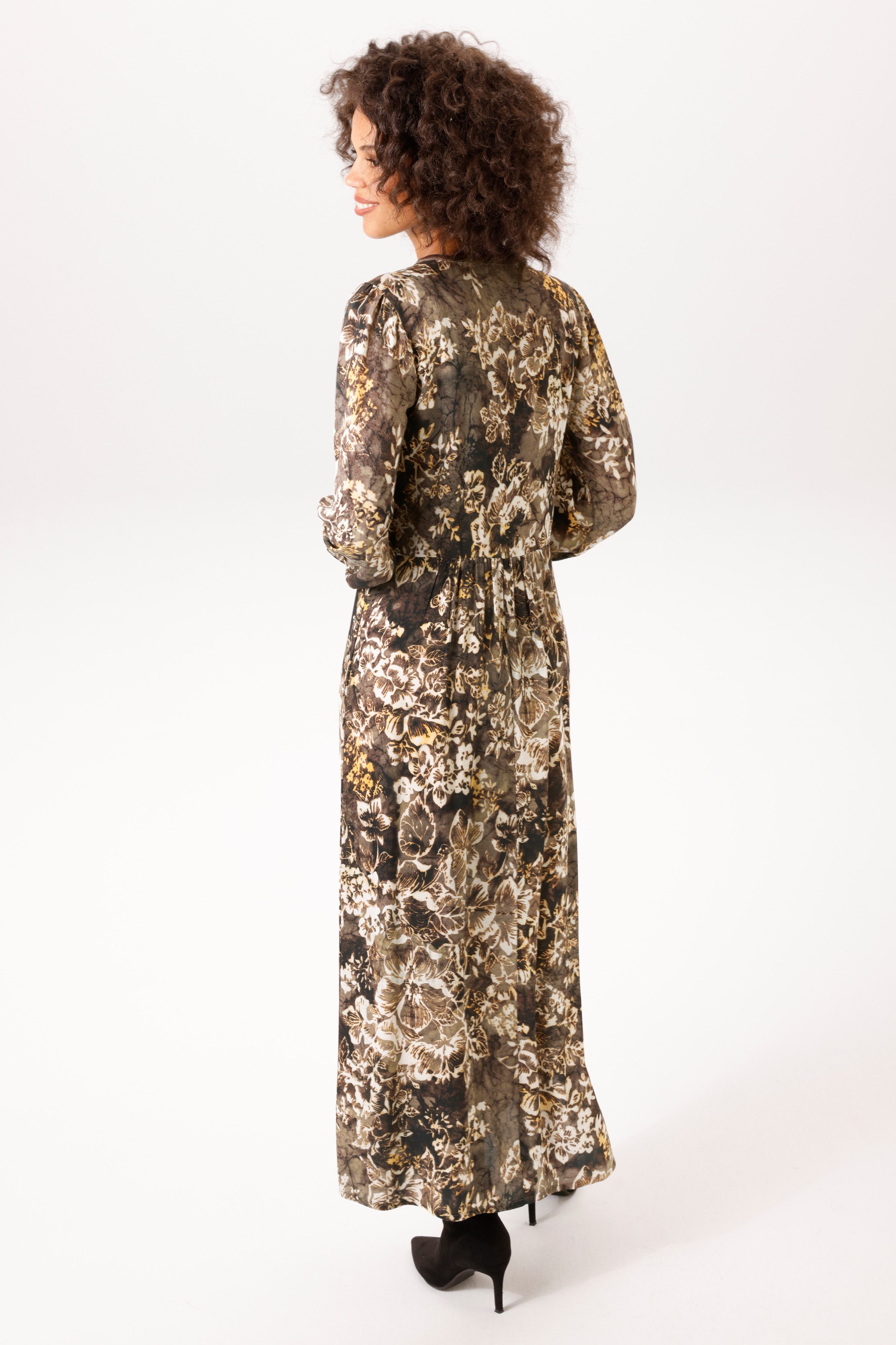 Aniston CASUAL Maxikleid mit farbharmonischen Blumendruck - NEUE KOLLEKTION