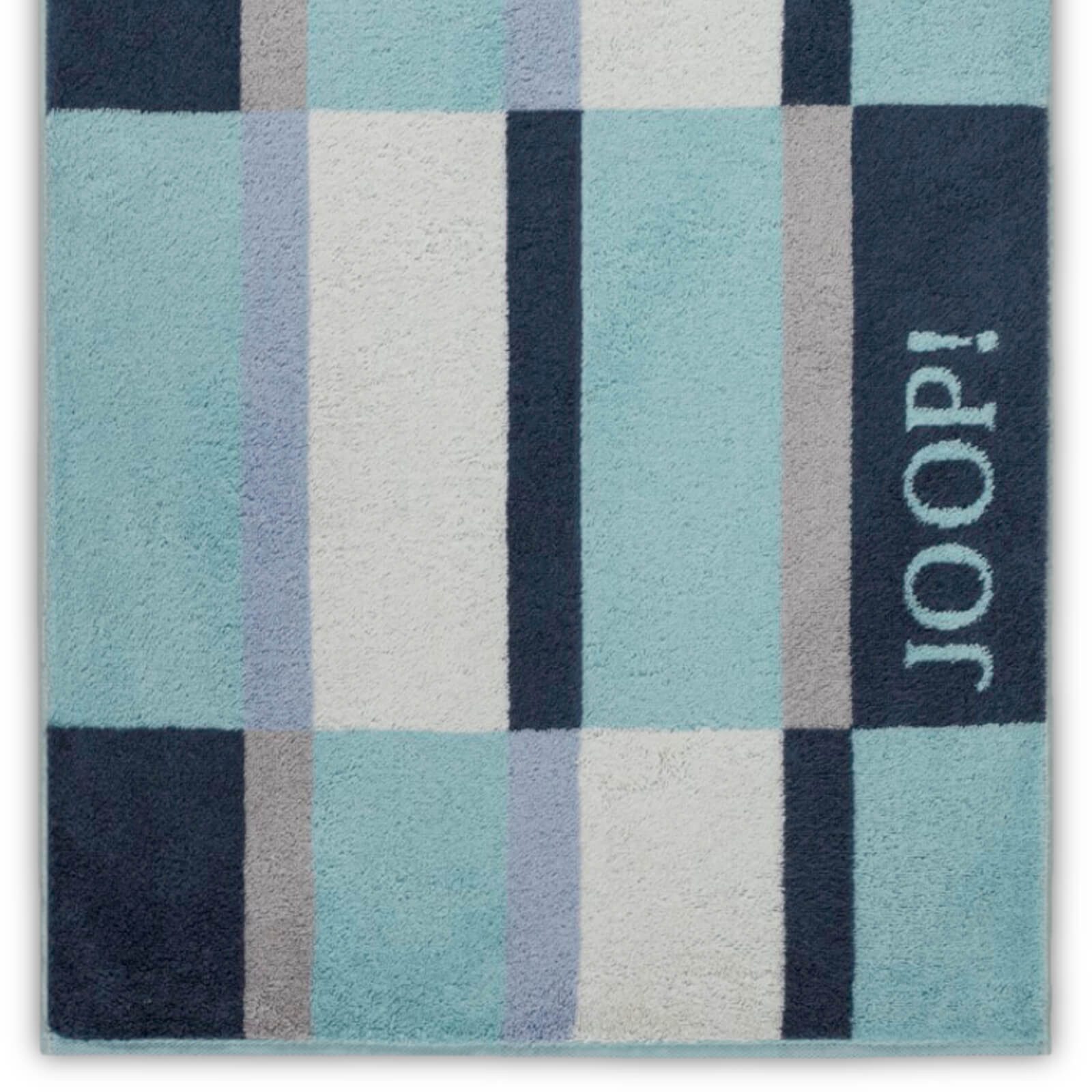 JOOP! Handtuch Handtuch Shades Aqua 1688 11, Walkfrottier (1-St), Wendeoptik, Logo, Flauschig