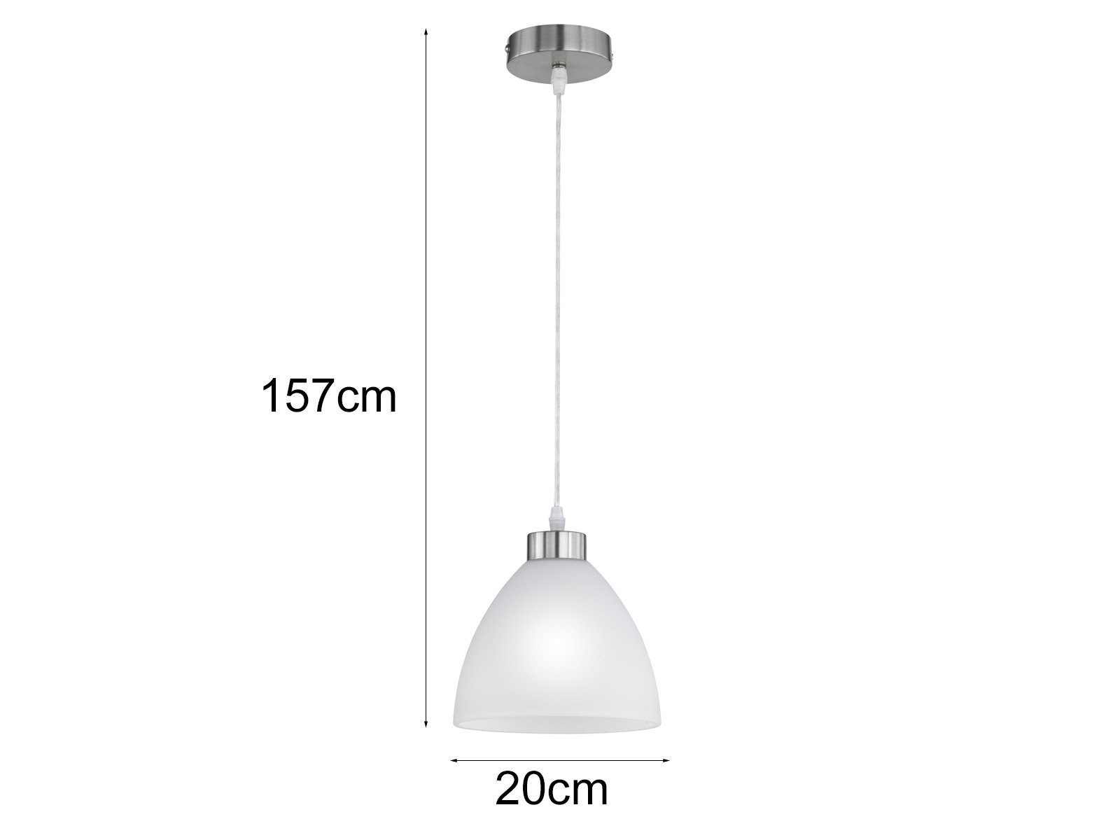 klein meineWunschleuchte LED Ø20cm Warmweiß, LED Milchglas, Esstisch wechselbar, über-n & hängend Kücheninsel Bauhaus Dimmfunktion, Pendelleuchte,