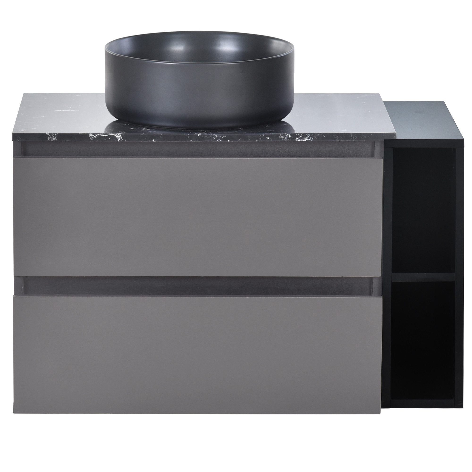 Flieks vanity unit (1-pc., bathroom cabinet with 2 drawers), washbasin cabinet with washbasin, bathroom furniture in width 80 cm