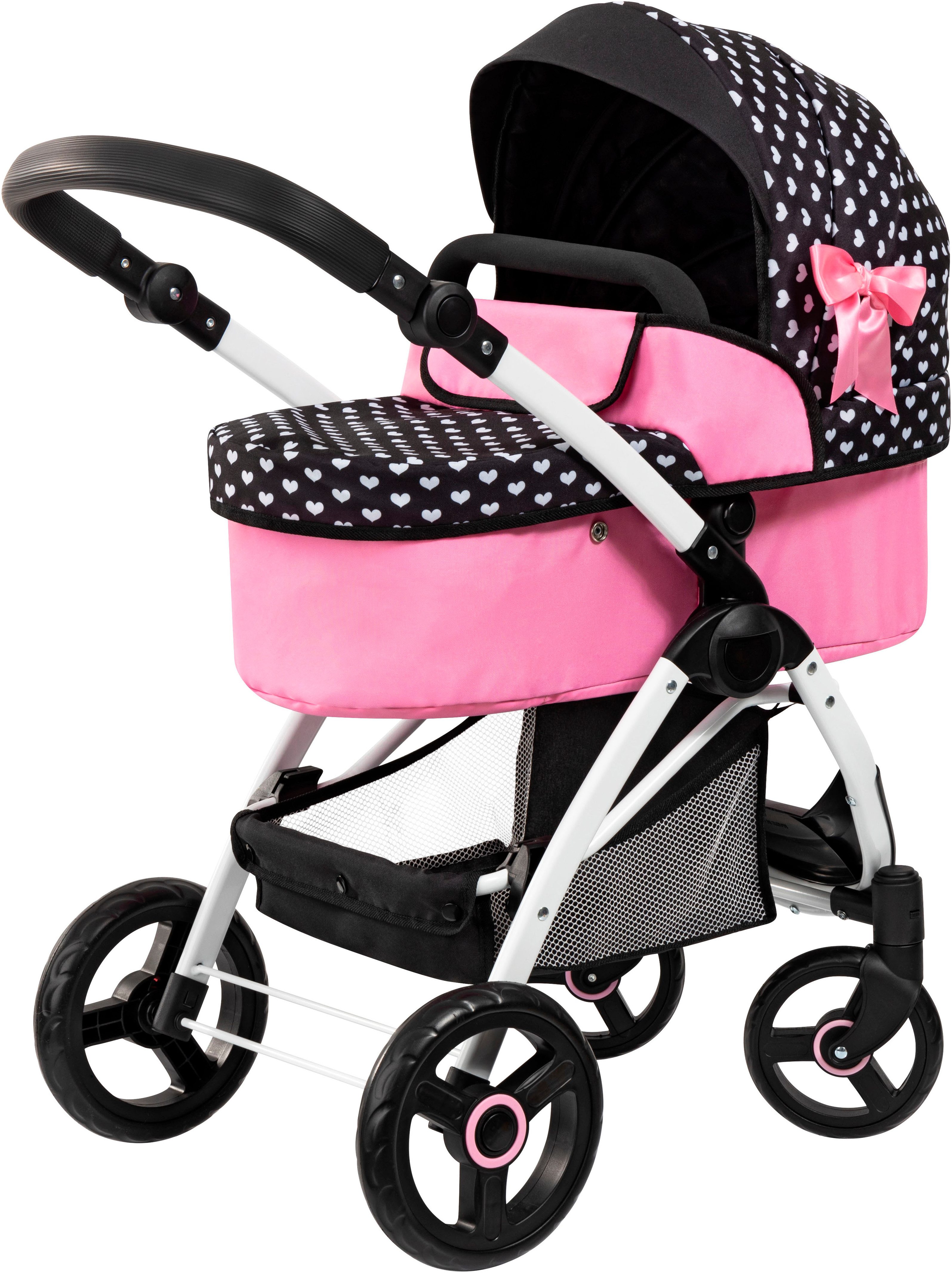 Bayer Kombi-Puppenwagen City Max schwarz, mit Wickeltasche günstig online kaufen