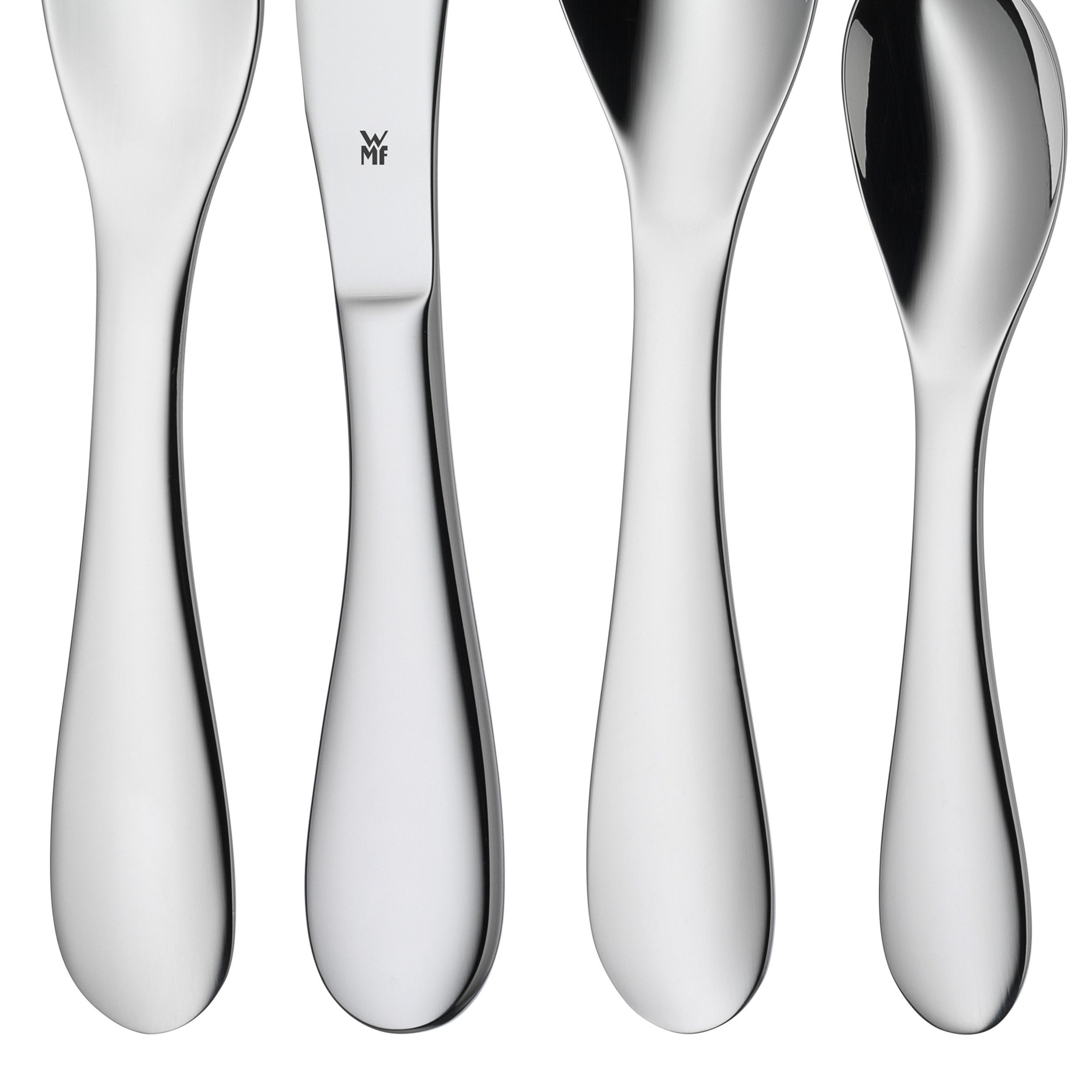 WMF Kinderbesteck Knuddel (4-tlg), 1 Personen, Cromargan® Edelstahl Rostfrei 18/10, ab 3 Jahren, hygienisch, säurefest