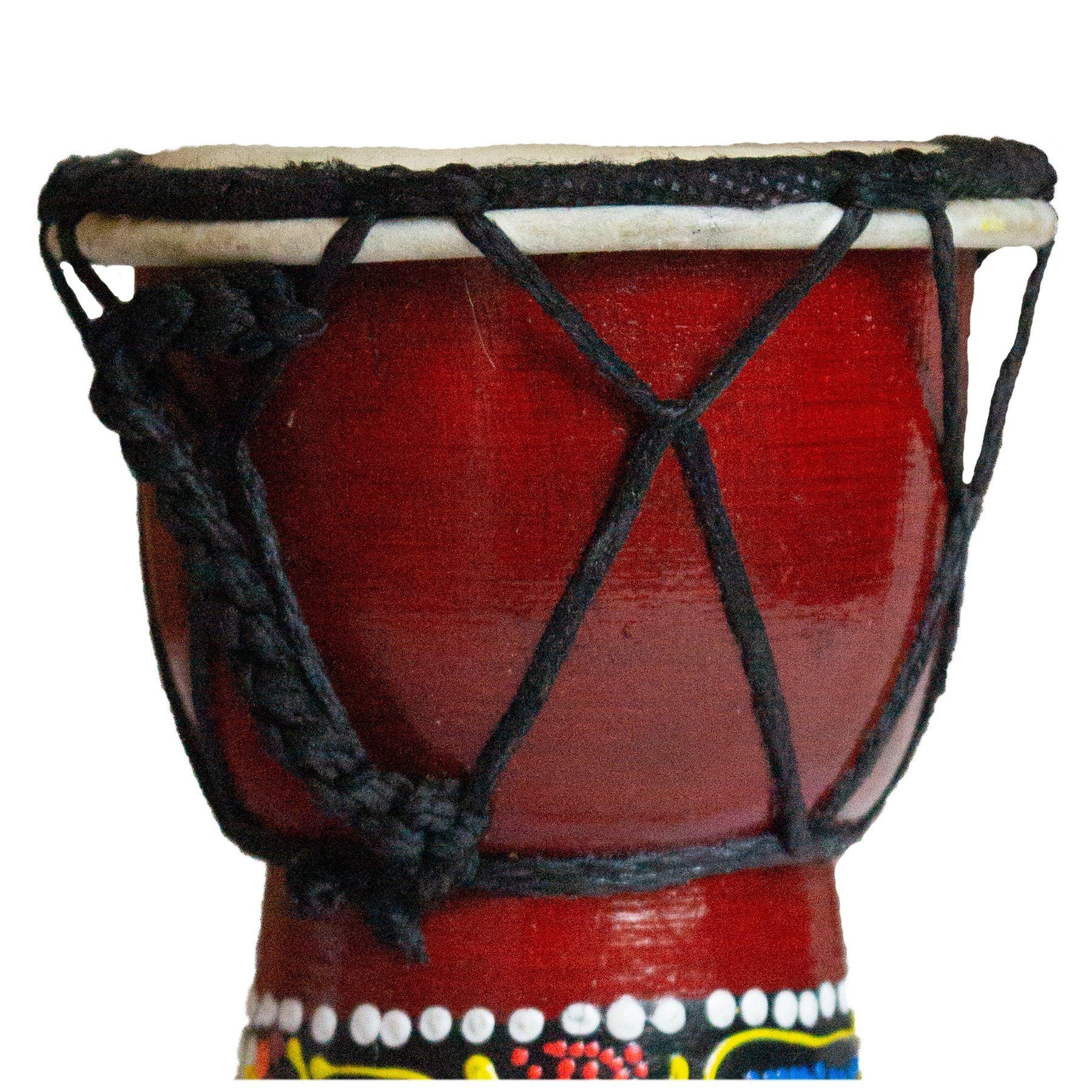 SIMANDRA Trommel Djembe Trommel 12 cm Bongo Afrika - bemalt Dot Painting – Bild 4 von 4
