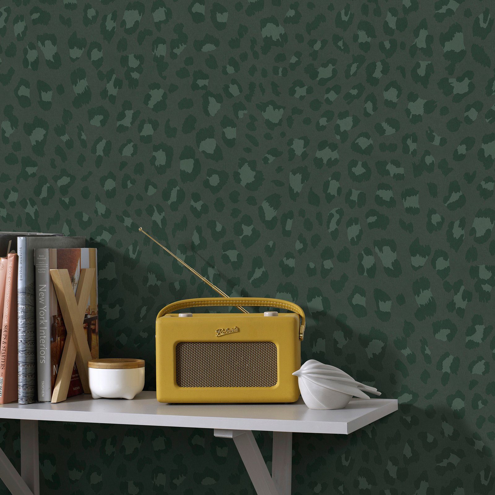 Superfresco Easy Vliestapete Tiger Druck - Grün, geprägt, FSC® zertifiziert günstig online kaufen