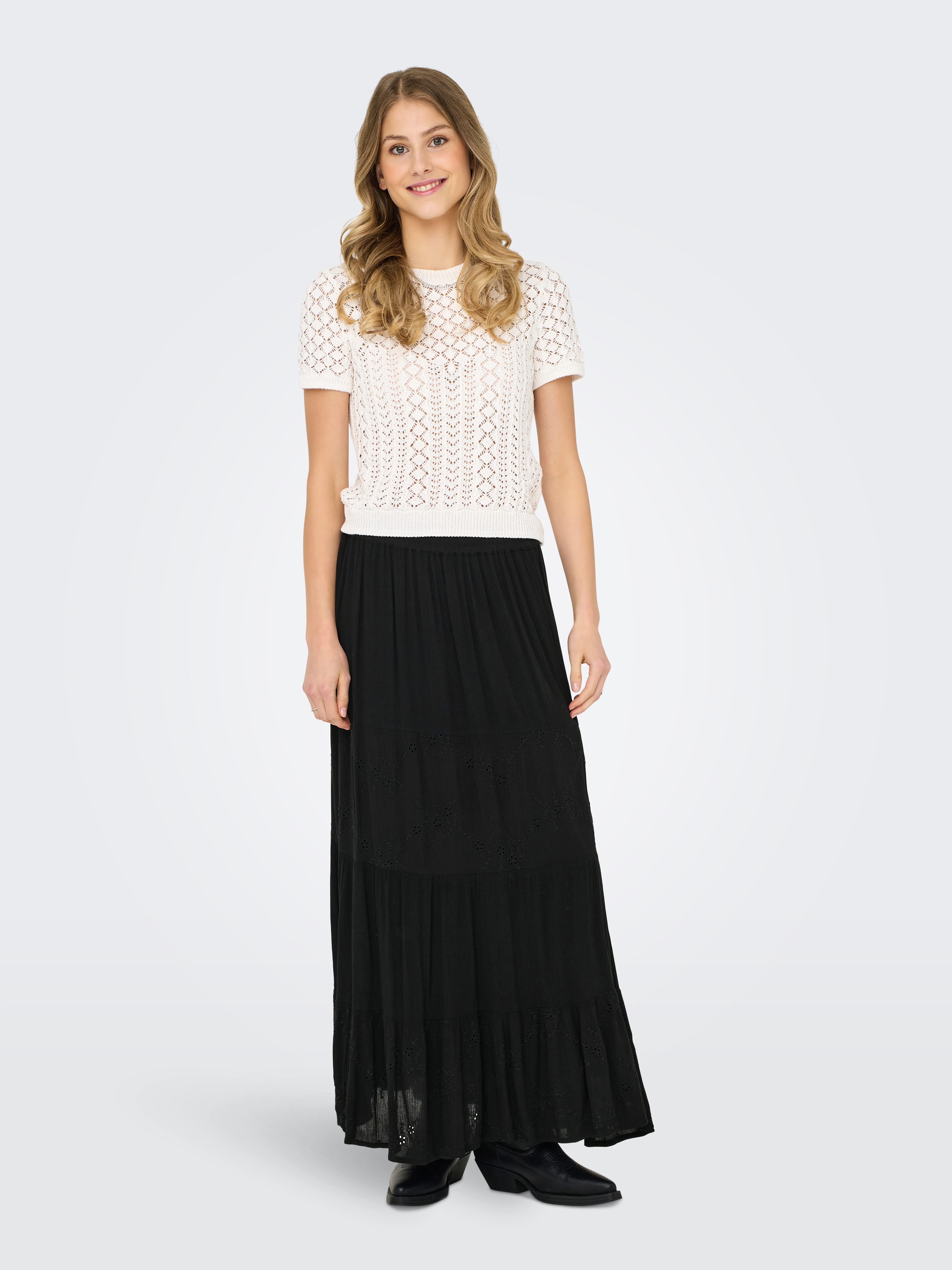 ONLY Maxirock ONLCHIARA BRODERIE LONG SKIRT PTM