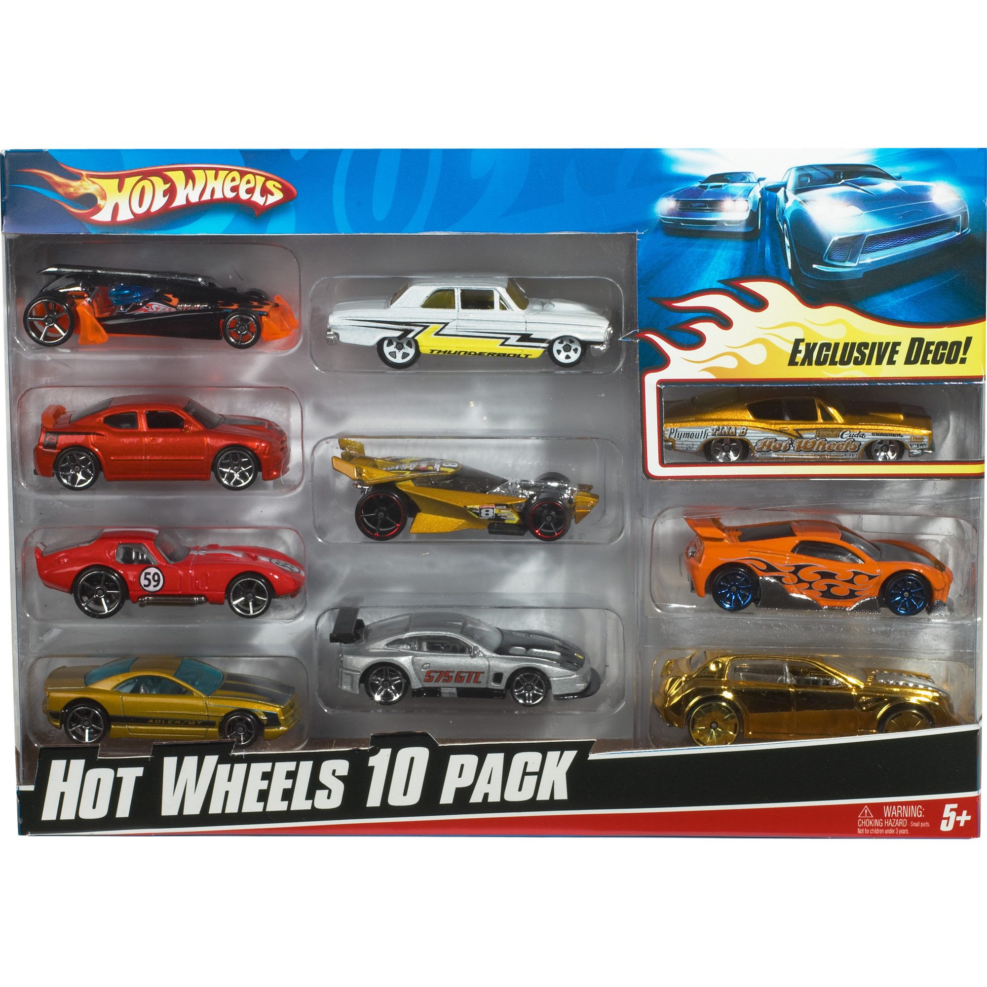Hot Wheels Spielzeug-Auto Hot Wheels Hot Wheels Set mit 10 Fahrzeugen im, (10-tlg)