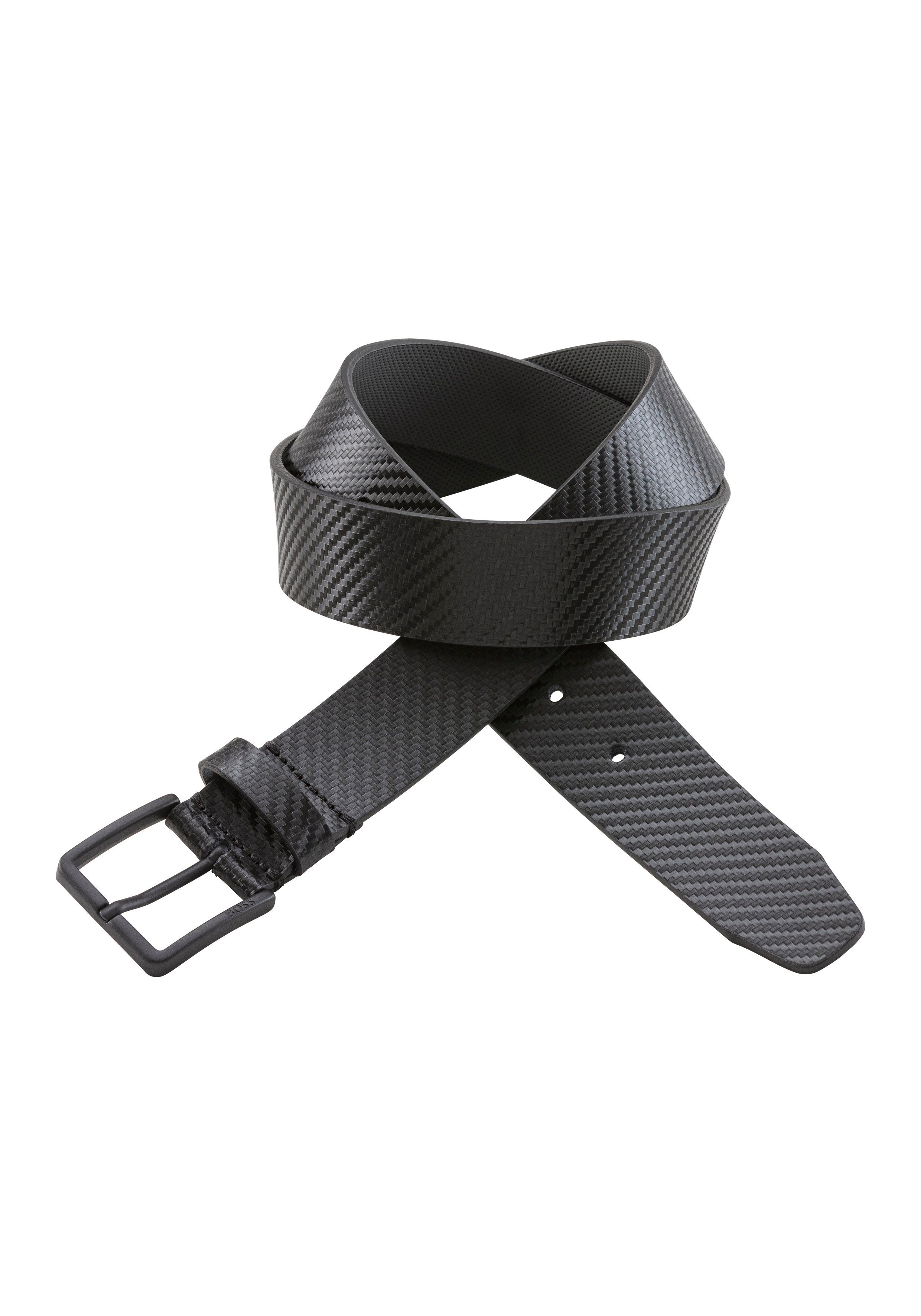 BOSS Ledergürtel Ther-Carbon_Sz35 mit dezenter BOSS-Prägung günstig online kaufen