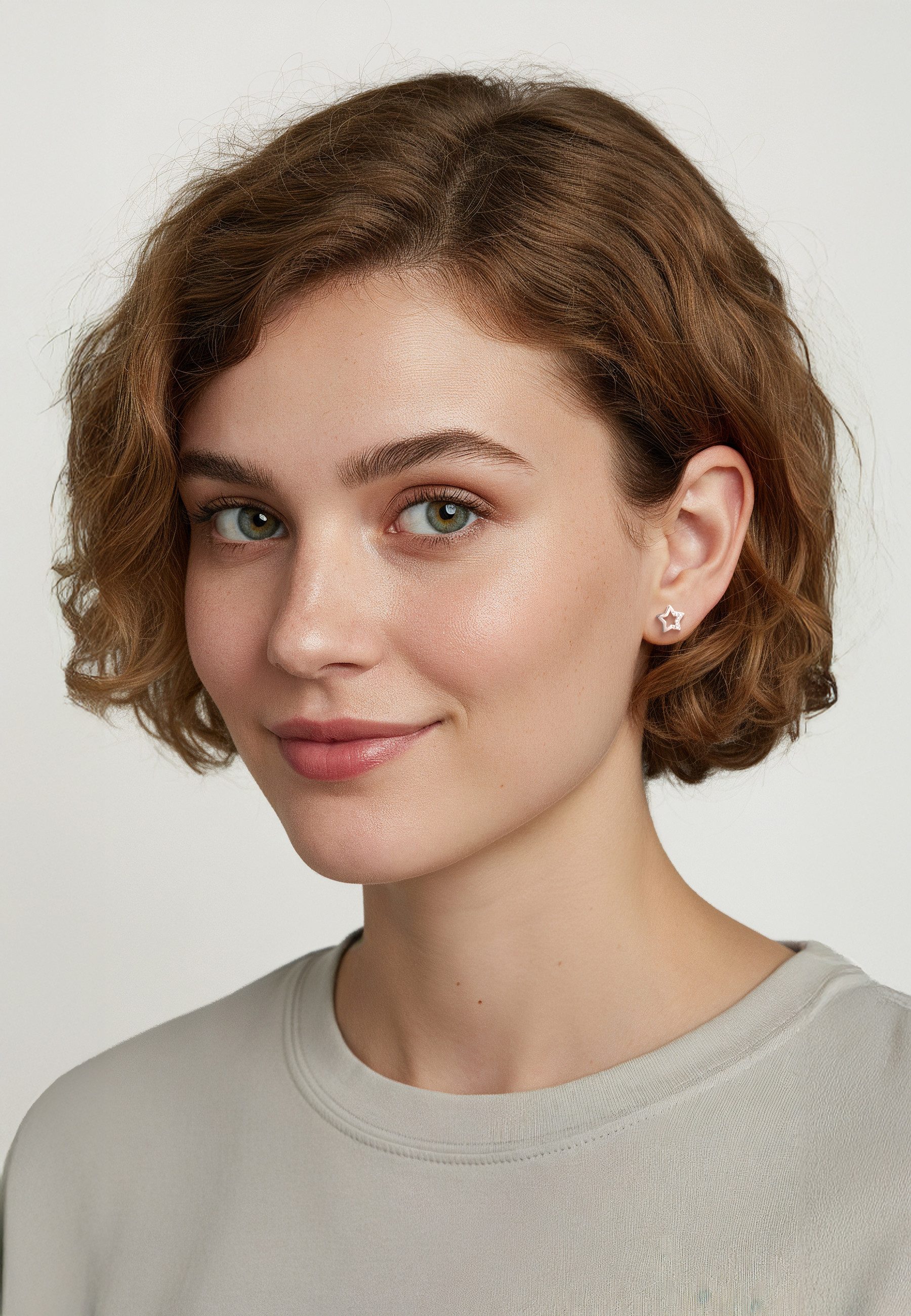 Sofia Milani Paar Ohrstecker Stern, 925 Silber Damen Schmuck - E1742