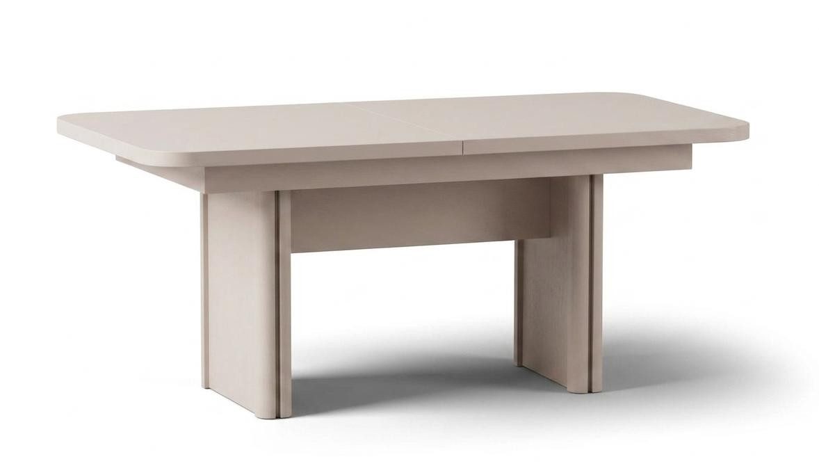 JVmoebel Esstisch Modernes Esstisch Beige Ausziehbar Küchentisch Oval Elegante (1-tlg)