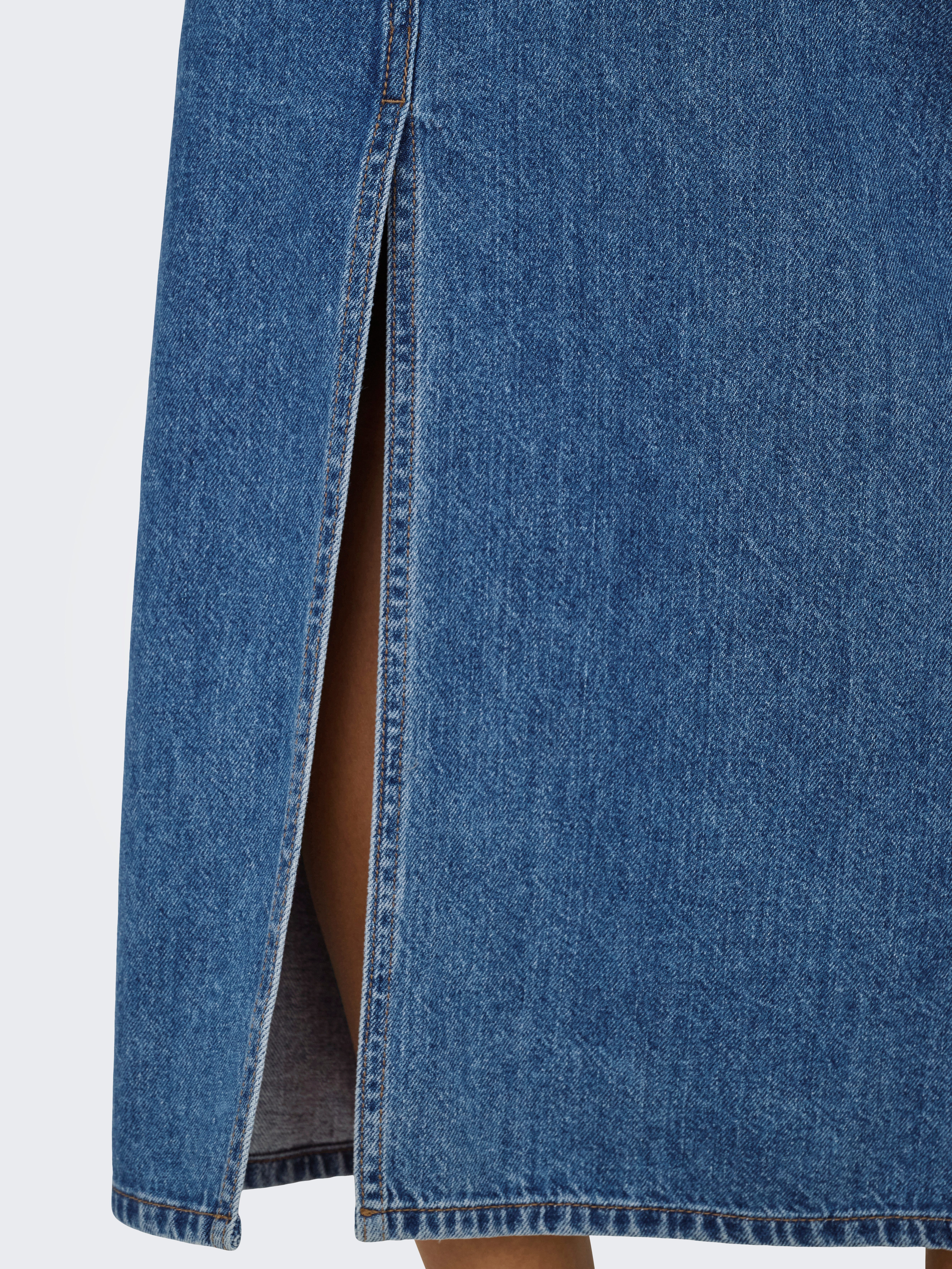 ONLY Jeansrock ONLLUMI MIDI BACK SLIT günstig online kaufen
