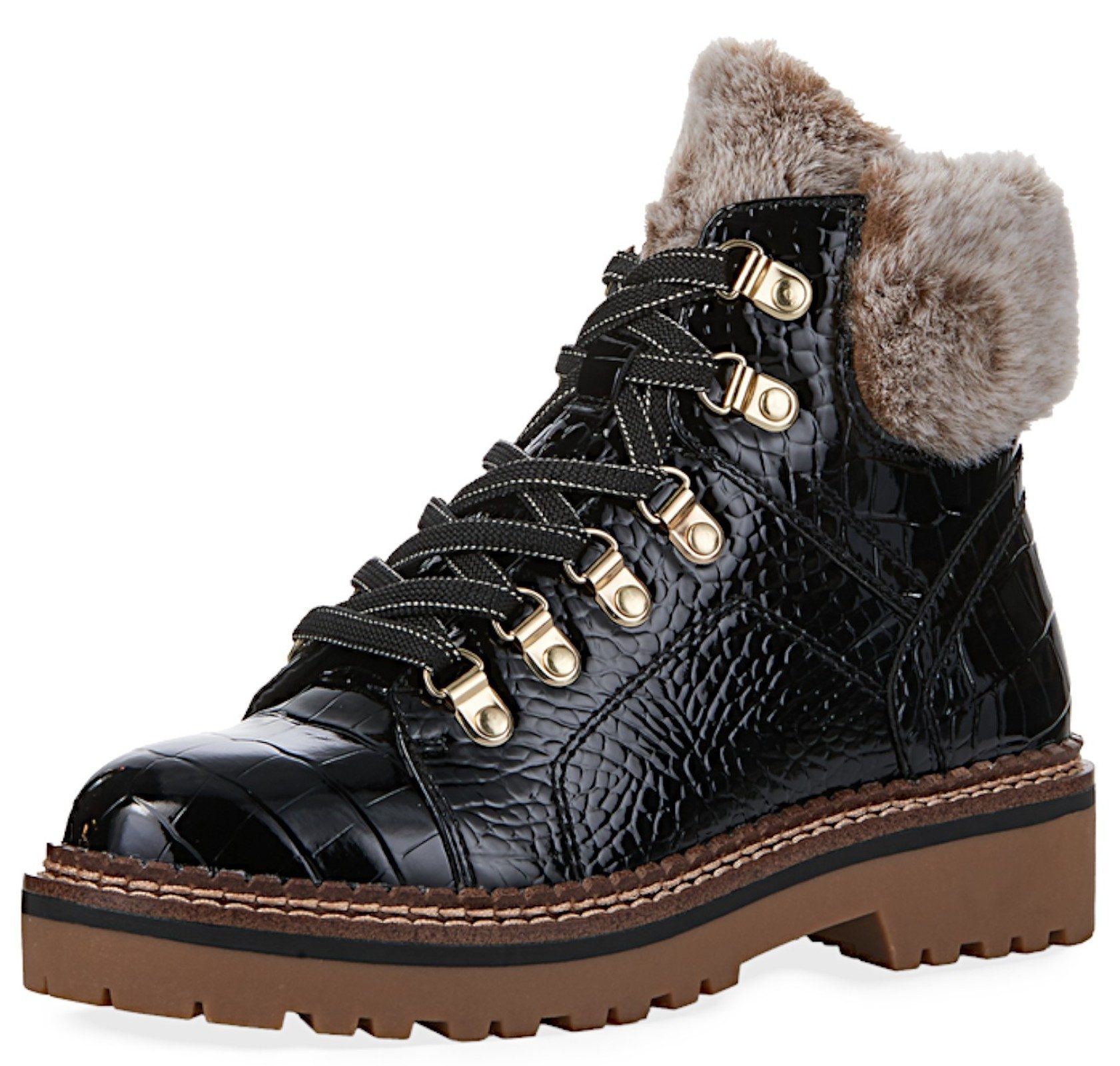 1-26264-43 028 Black Croco Stiefelette