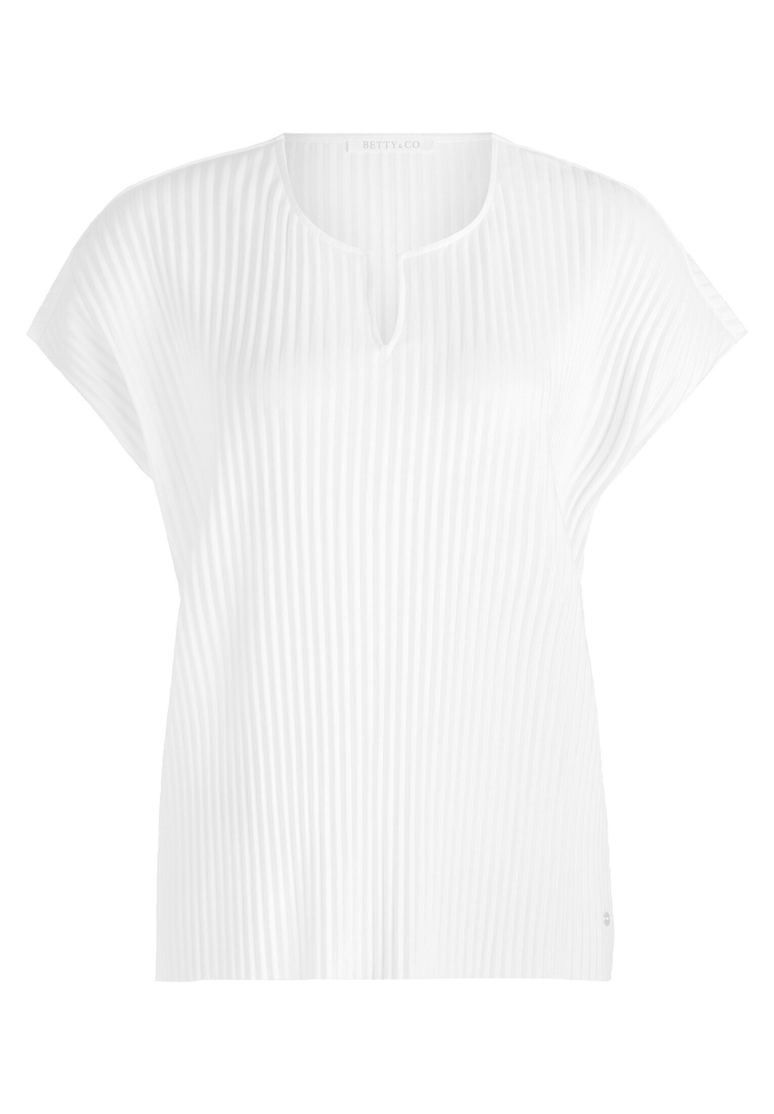 Betty&Co Kurzarmshirt Damen mit Plissee (1-tlg) Plissee