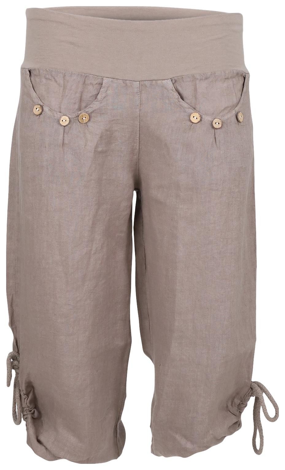 malito more than fashion Caprihose 6302 3/4 Leinenhose günstig online kaufen