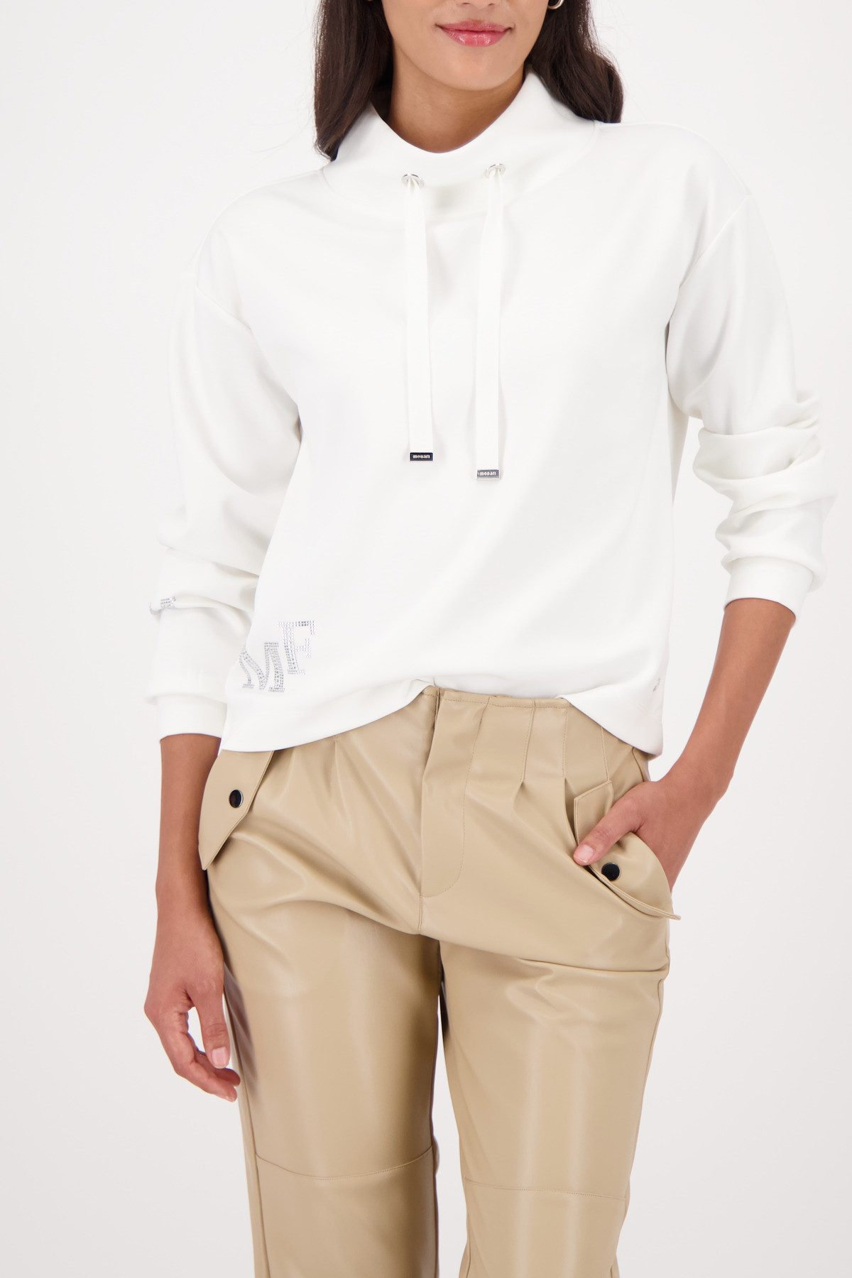 Monari Sweatshirt Sweatshirt Schmuckdetail Stehkragen mit günstig online kaufen