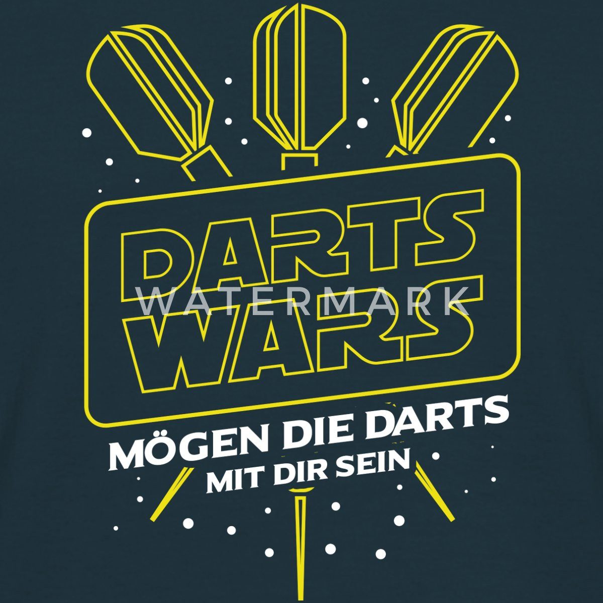 Spreadshirt T-Shirt Darts Wars Mögen Die Darts Mit Dir Sein Männer T-Shirt (1-tlg)