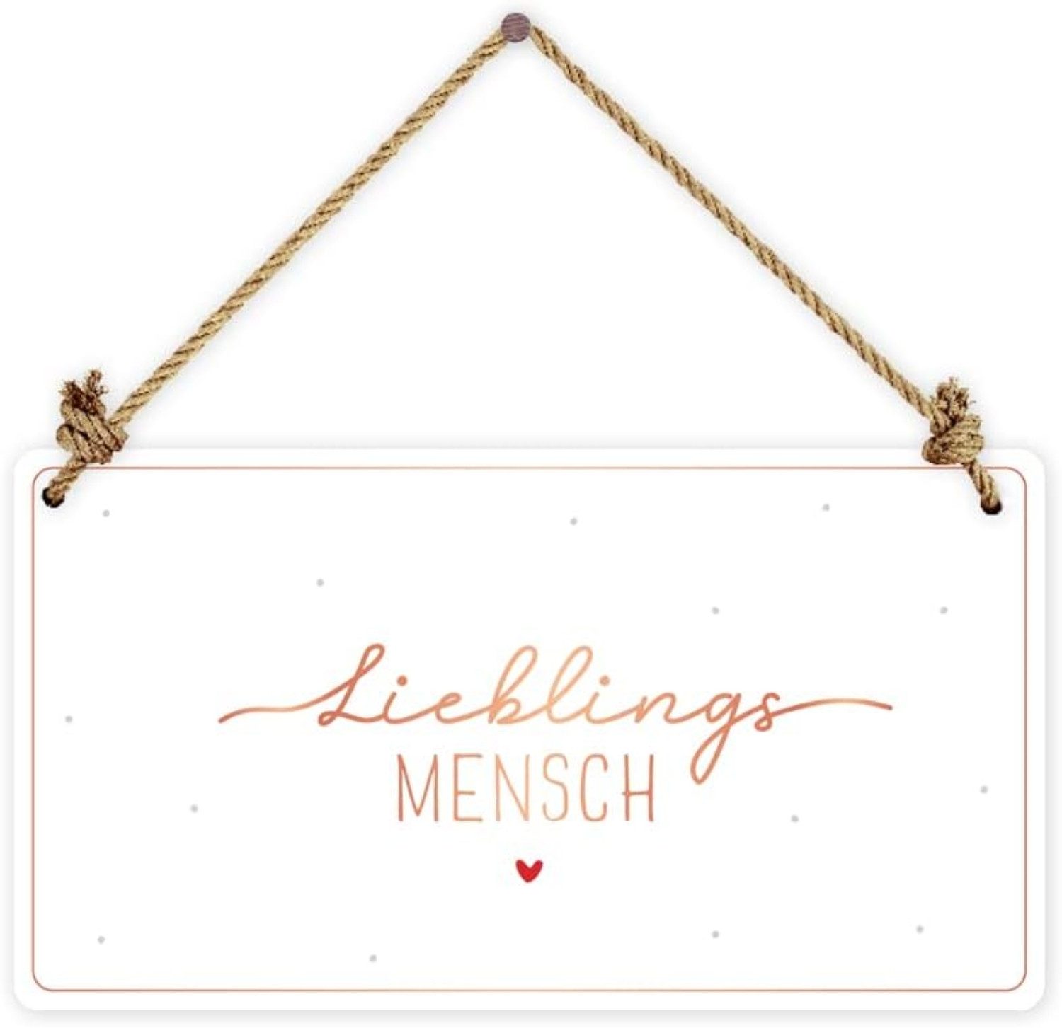 Grafik Werkstatt Dekohänger Grafik-Werkstatt Cardboard Lieblingsmensch, aus Pappe mit Kordel