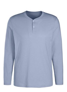 H.I.S Langarmshirt (Packung, 2-tlg) Shirt mit Knopfleiste aus Baumwoll-Piqué