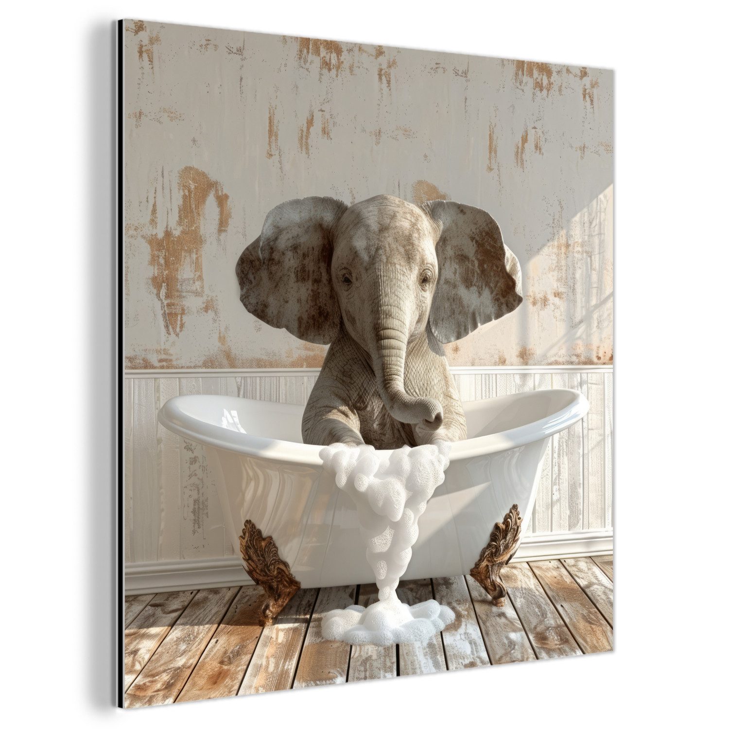 MuchoWow Metallbild Vintage - Elefant - günstig online kaufen