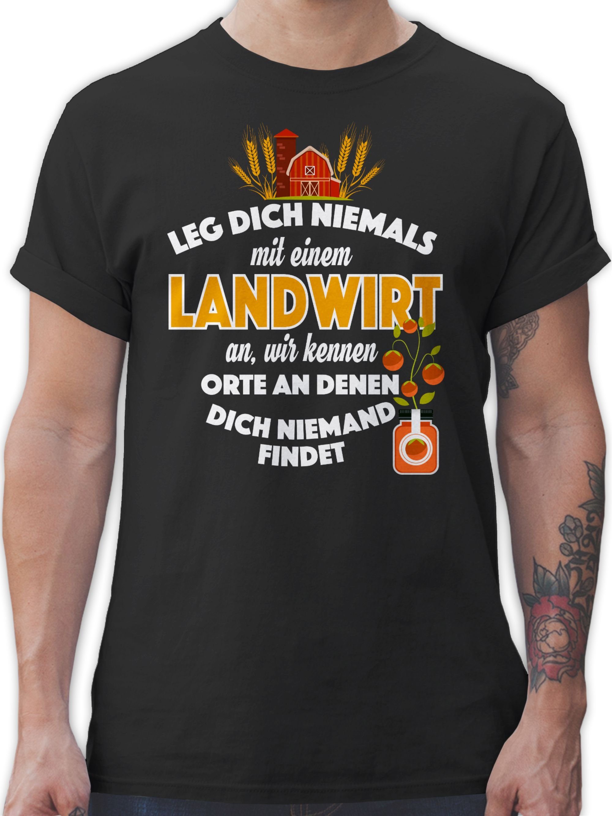 T-Shirt Leg dich niemals mit einem Landwirt an