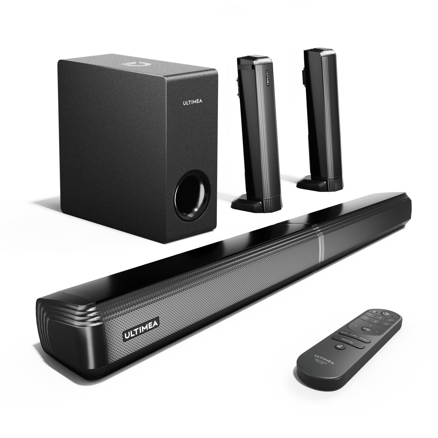 4,1-Kanal (mit Soundbar Abnehmbar Subwoofer Ultimea 200 S50 W) Apollo Lautsprecher,