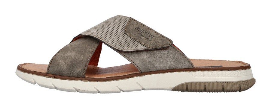 Rieker Pantolette, Sommerschuh, Schlappen, Klettschuh, mit Klettriemchen