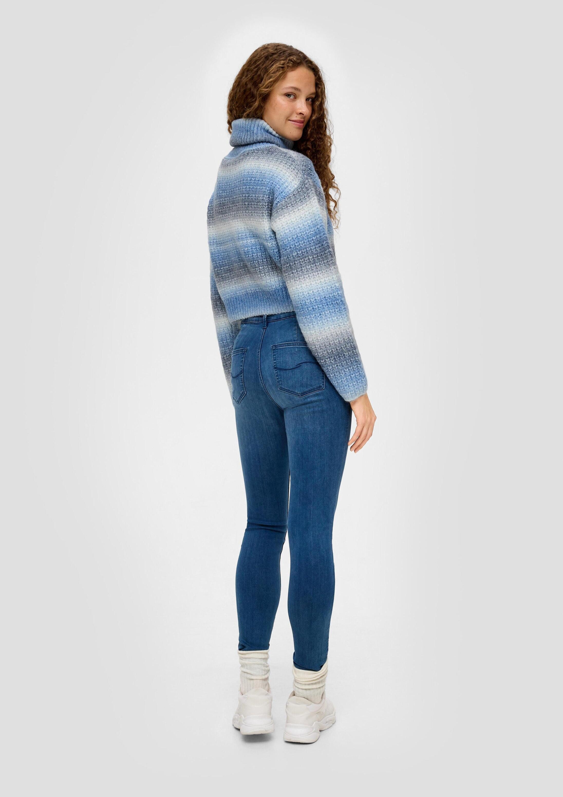 QS Longpullover Strickpullover Weicher Strickpullover mit Rollkragen