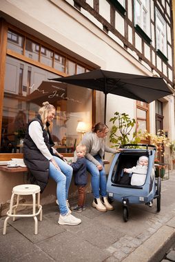 Hauck Fahrradkinderanhänger 2in1 Bike Trailer und Buggy Dryk Duo Plus, black, für 2 Kinder; inklusive Deichsel