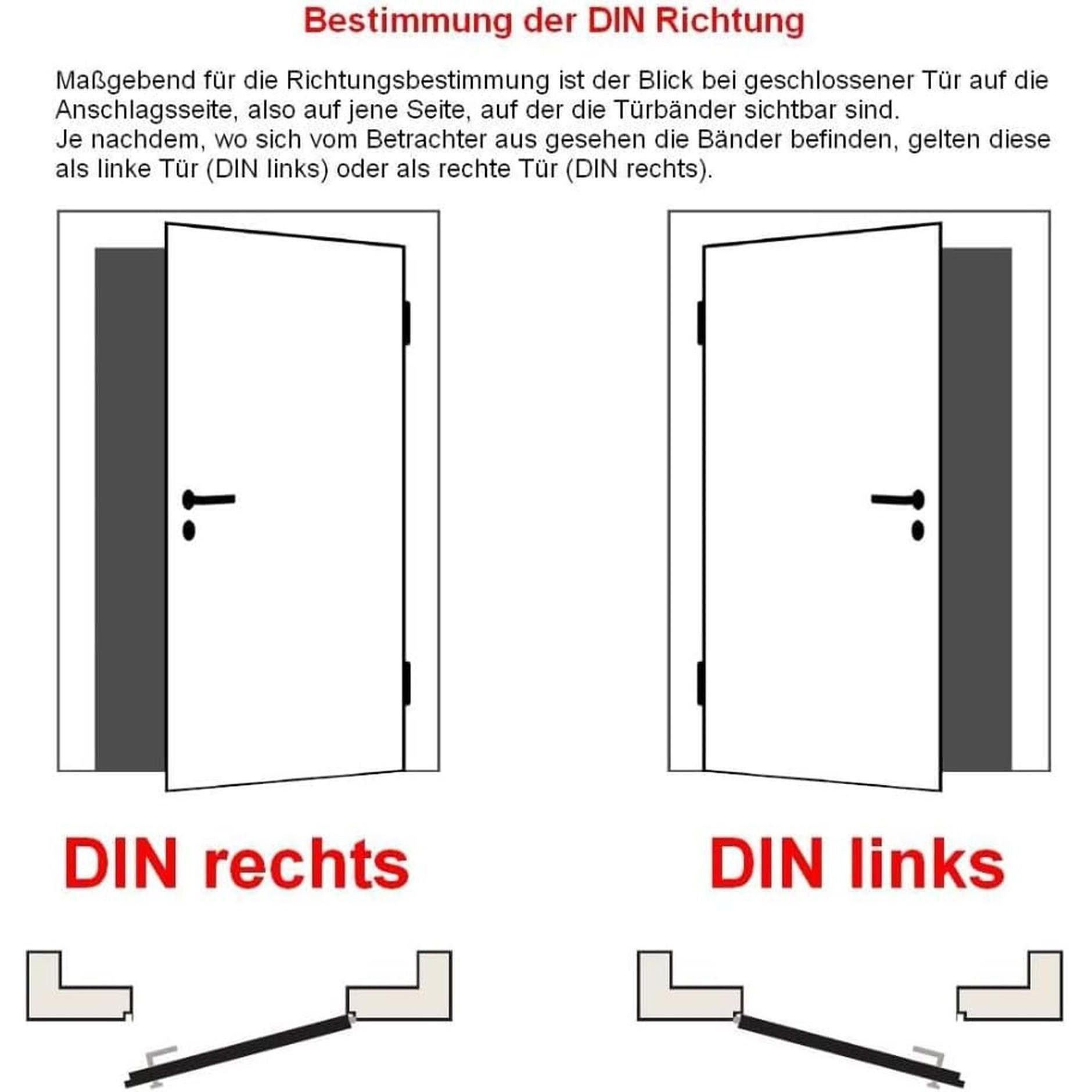 ABUS Einsteckschloss Einsteckschloss WC Bad rechts oder Links für Zimmertür Falle, 1-tlg., Riegel Stulpbreite 20mm/STANDARD AUSFÜHRUNG 78/55mm