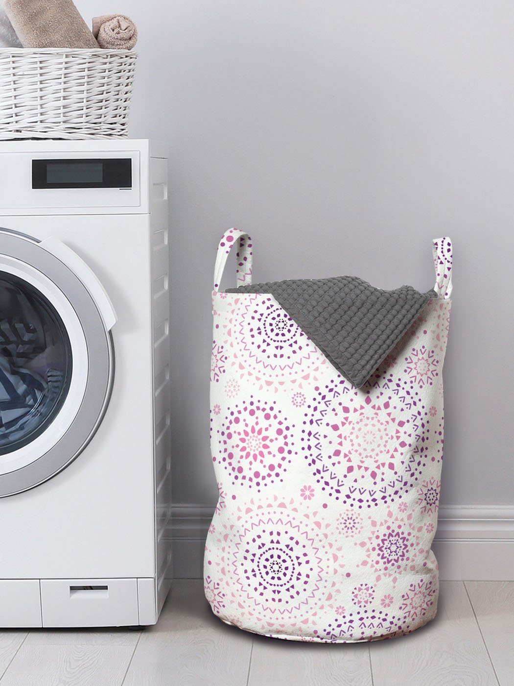 Abakuhaus Kordelzugverschluss Griffen Motive Wäschesäckchen für geometrische mit Waschsalons, Wäschekorb Mandala