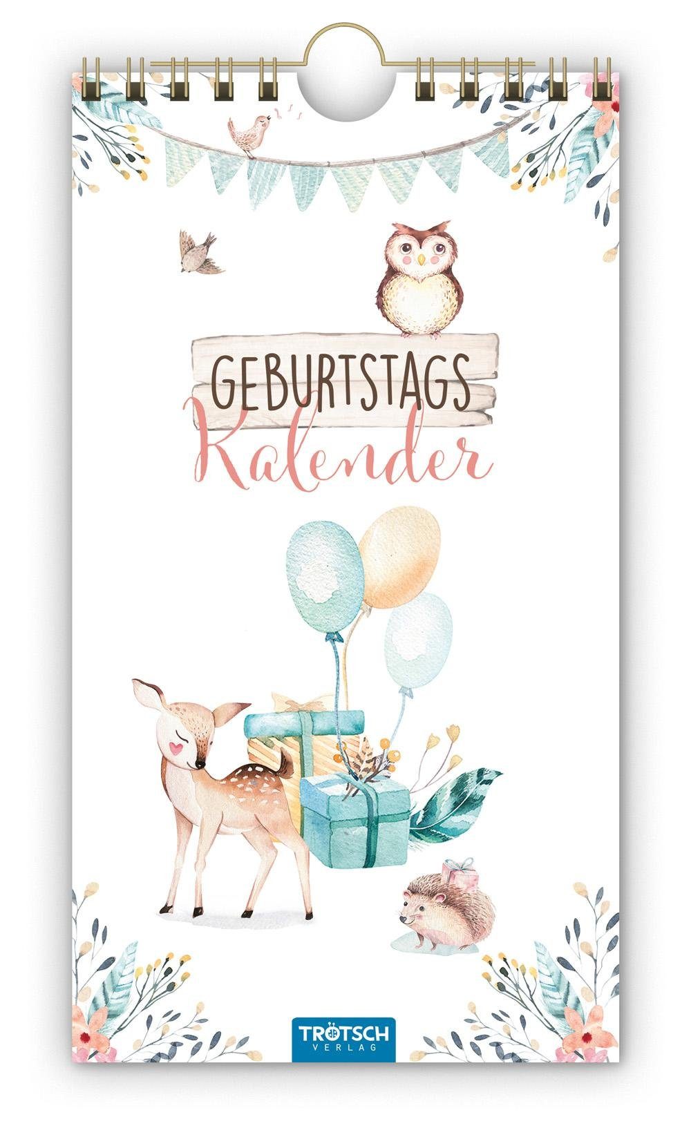 Trötsch Verlag Terminkalender Trötsch Geburtstagskalender Waldfreunde