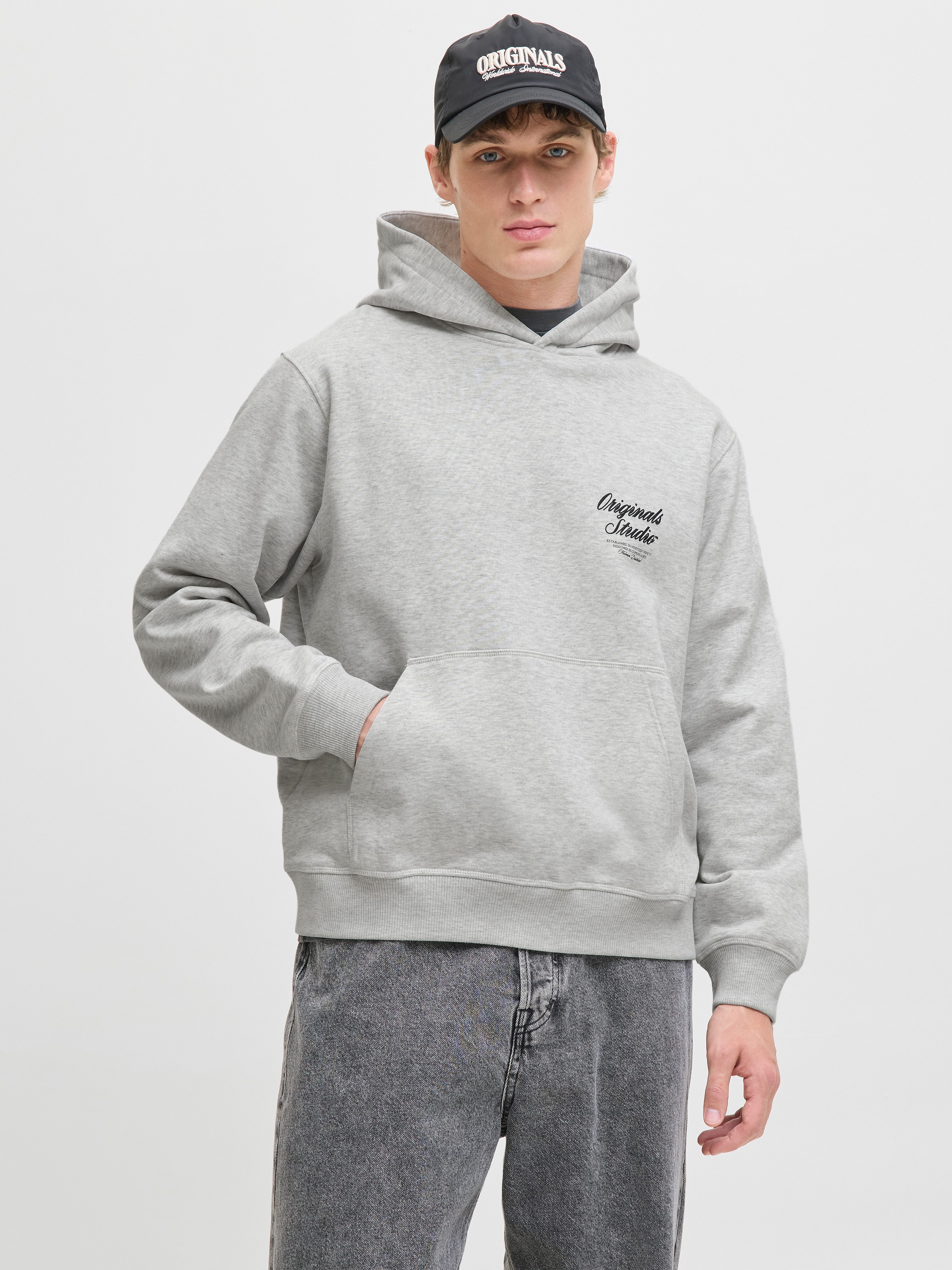 Jack & Jones Kapuzensweatshirt JORNORREBRO TYPO BACK SWEAT HOOD SN mit Prin günstig online kaufen