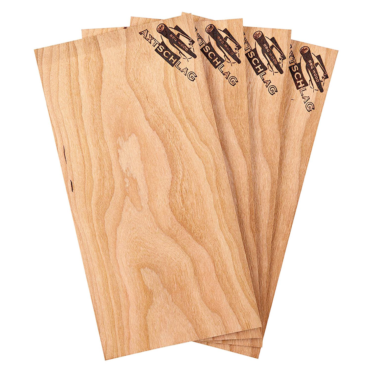 Axtschlag Aromaplanke Axtschlag Single Used Wood Planks Kirsche 4er-Set, Holz
