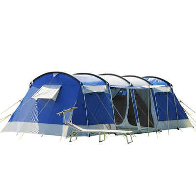 Skandika Tunnelzelt Montana 8 (blau), Farbe: Blau, für 8 Personen, Camping Zelt